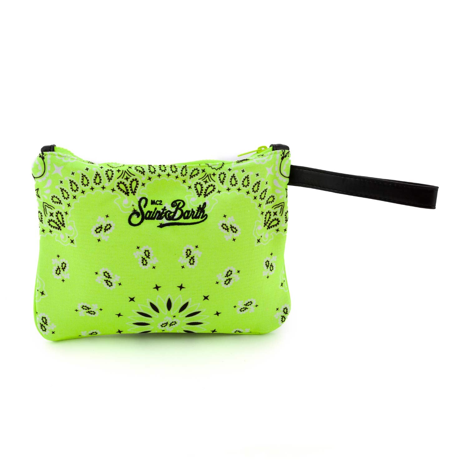 POCHETTE PARISIENNE BANDANA GIALLO FLUO E NERA - annameglio.com abbigliamento moda