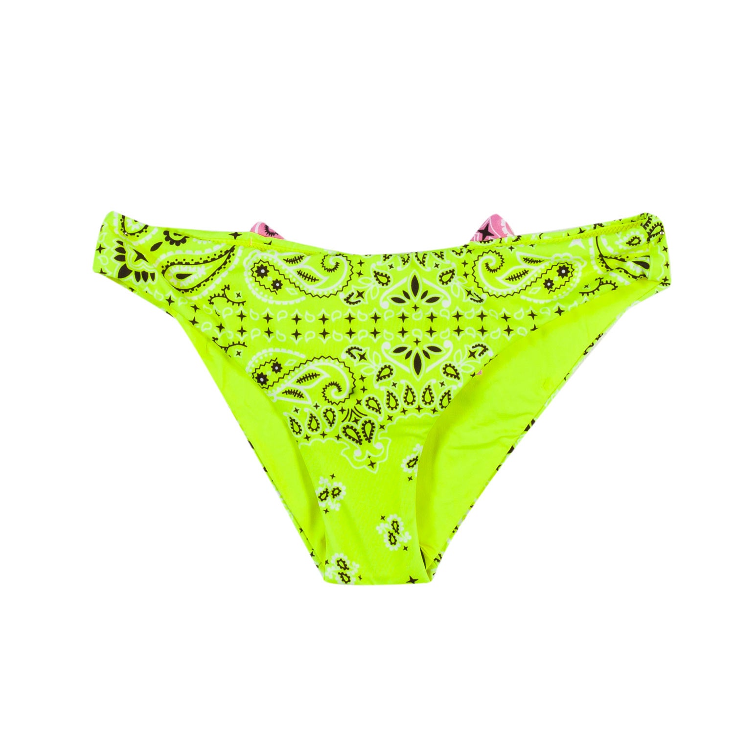 SLIP MARE BANDANA GIALLO FLUO E ROSA BAMBINA - annameglio.com abbigliamento moda