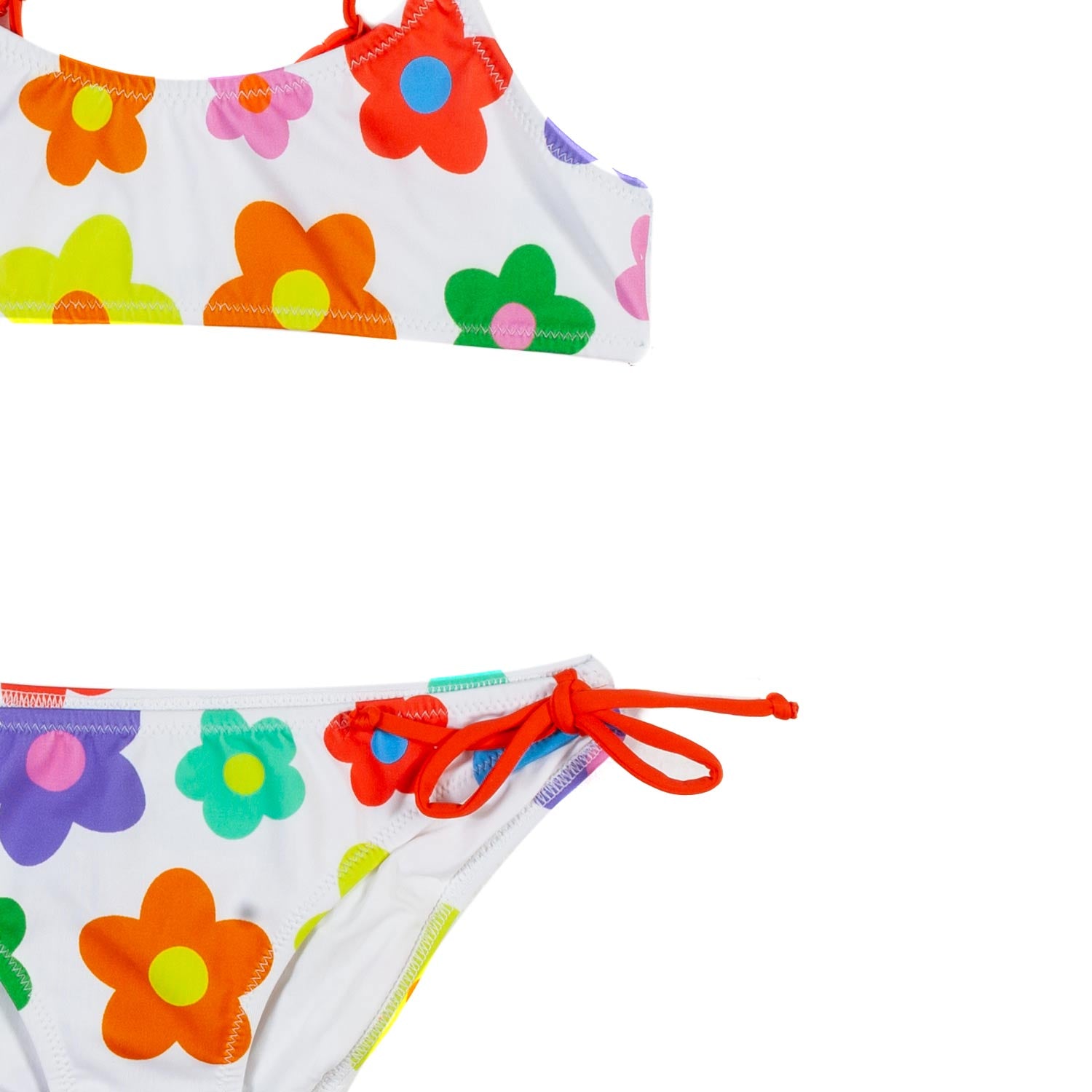 BIKINI JAIDEN BIANCO CON FIORI MULTICOLOR BAMBINA - annameglio.com abbigliamento moda