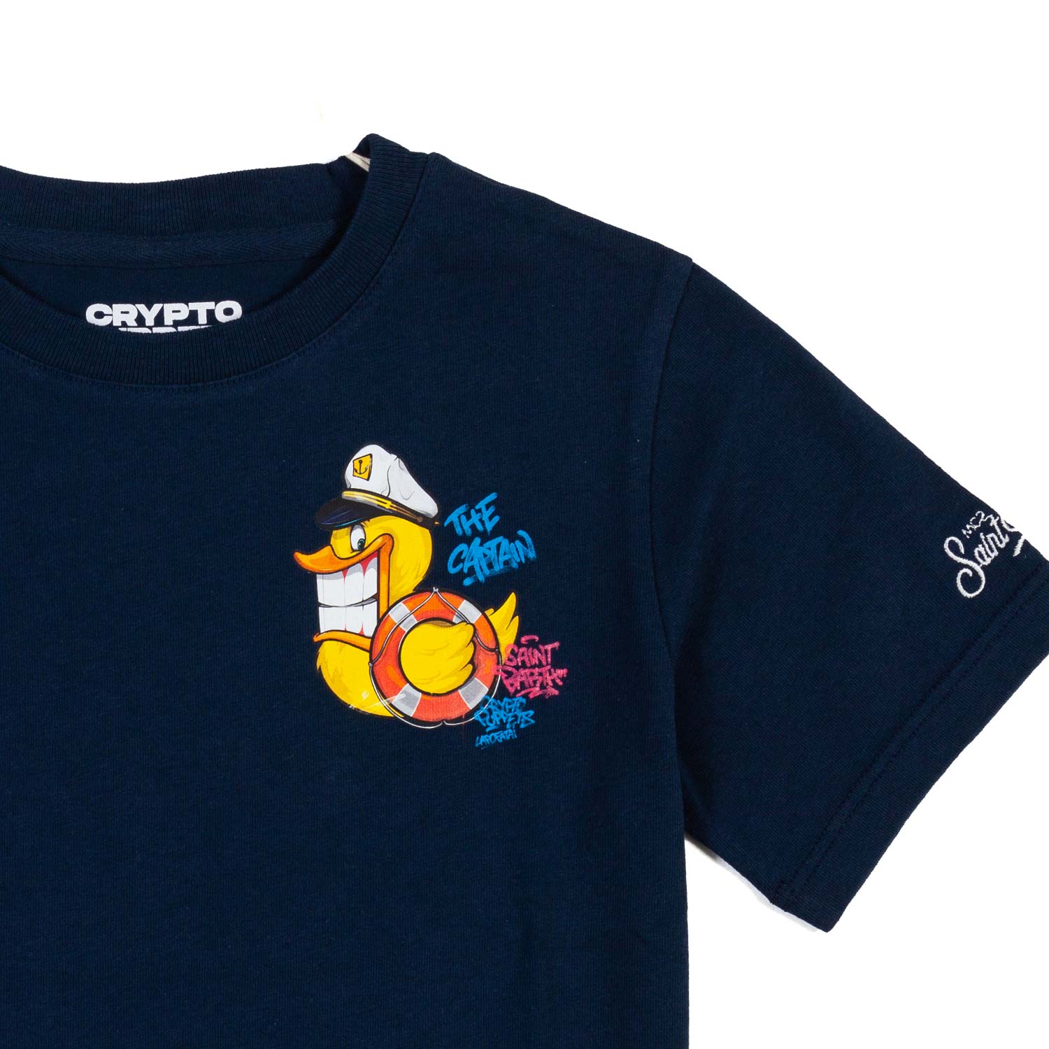 T-SHIRT DUCKY CAPTAIN BLU SCURO BAMBINO - annameglio.com abbigliamento moda