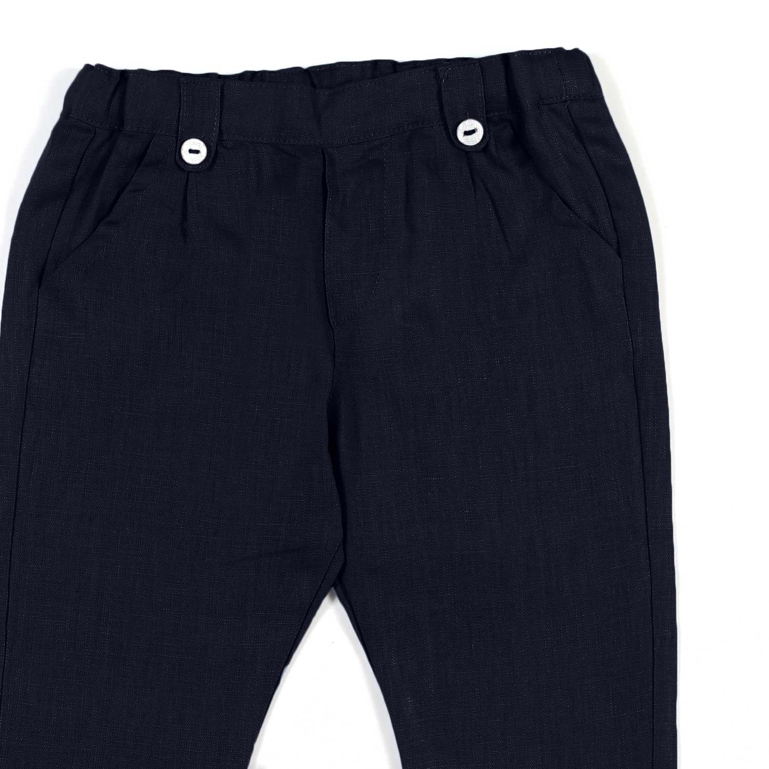 PANTALONE LINO BLU NAVY BIMBO E NEONATO - annameglio.com abbigliamento moda