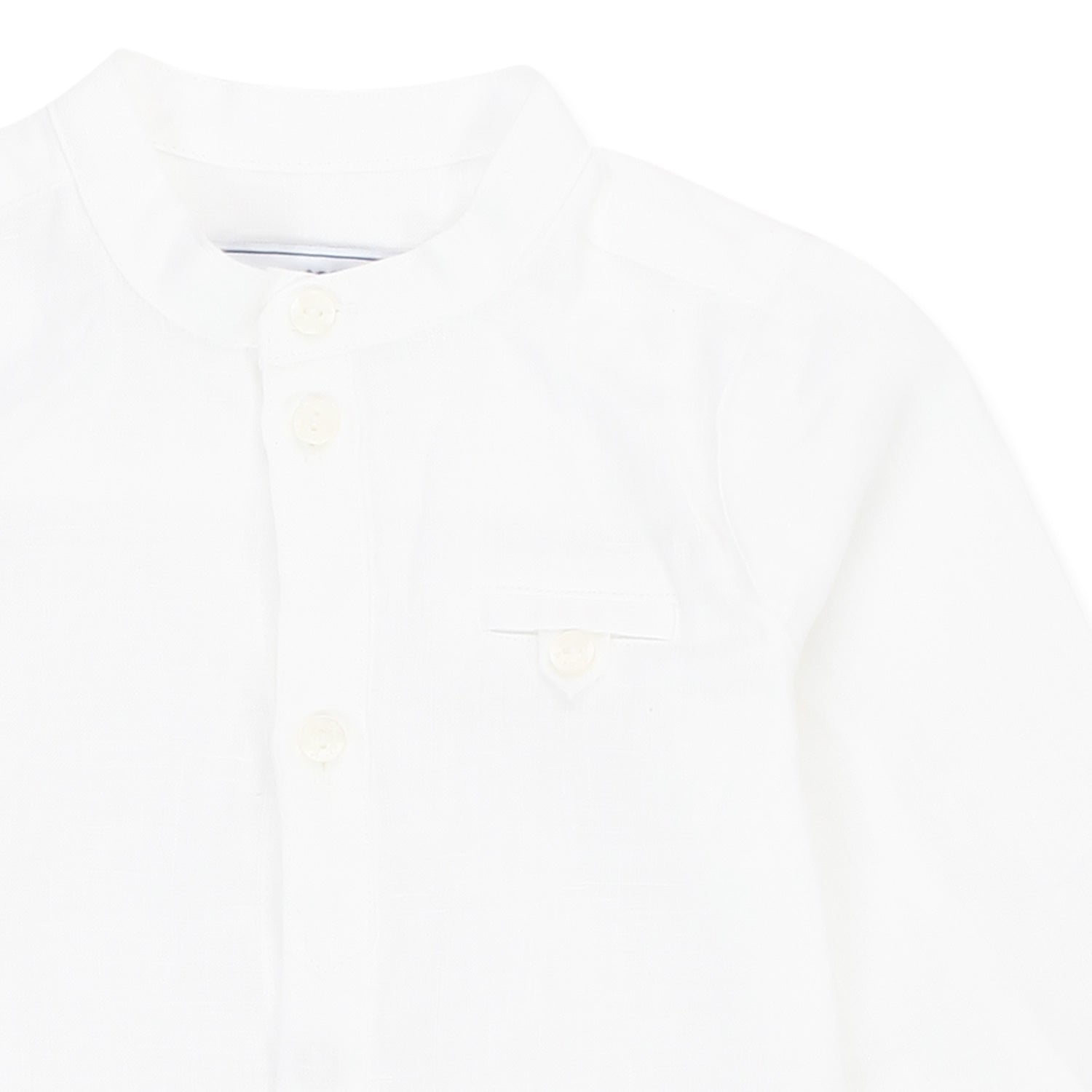 CAMICIA COREANA DI LINO BIANCA BIMBO E NEONATO - annameglio.com abbigliamento moda