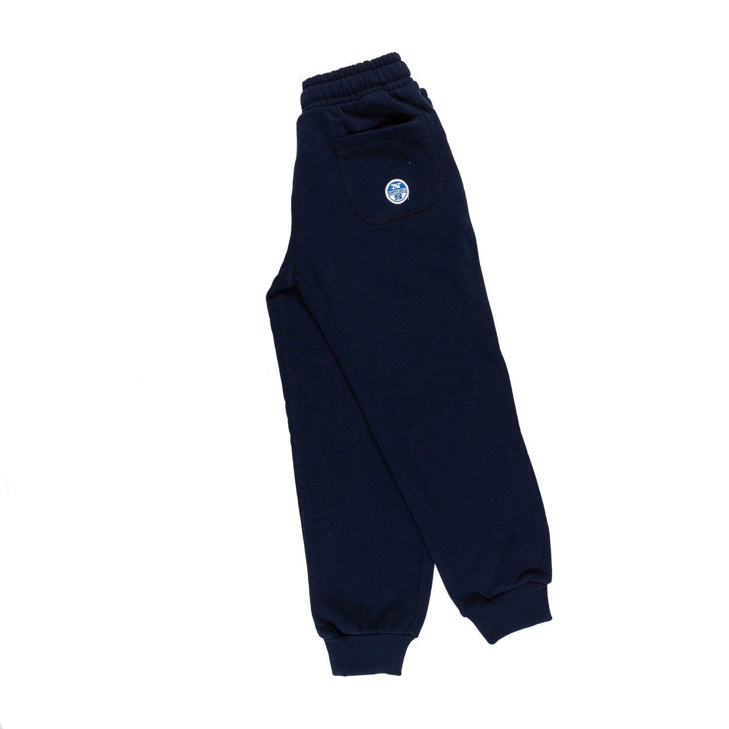 PANTALONE FELPA BLU NAVY CON MINI LOGO AZZURRO - annameglio.com abbigliamento moda