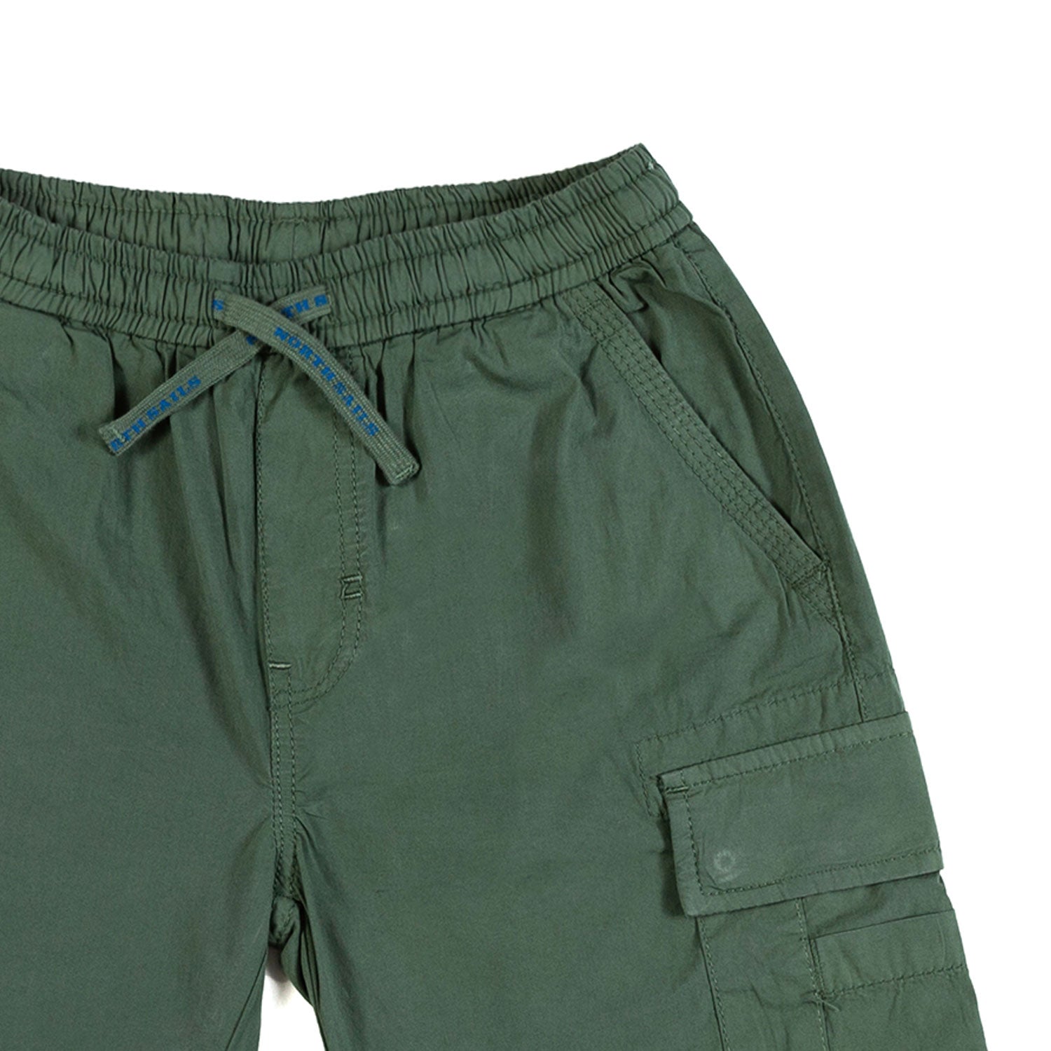 BERMUDA CARGO VERDE MILITARE CON PATCH LOGO BLU - annameglio.com abbigliamento moda