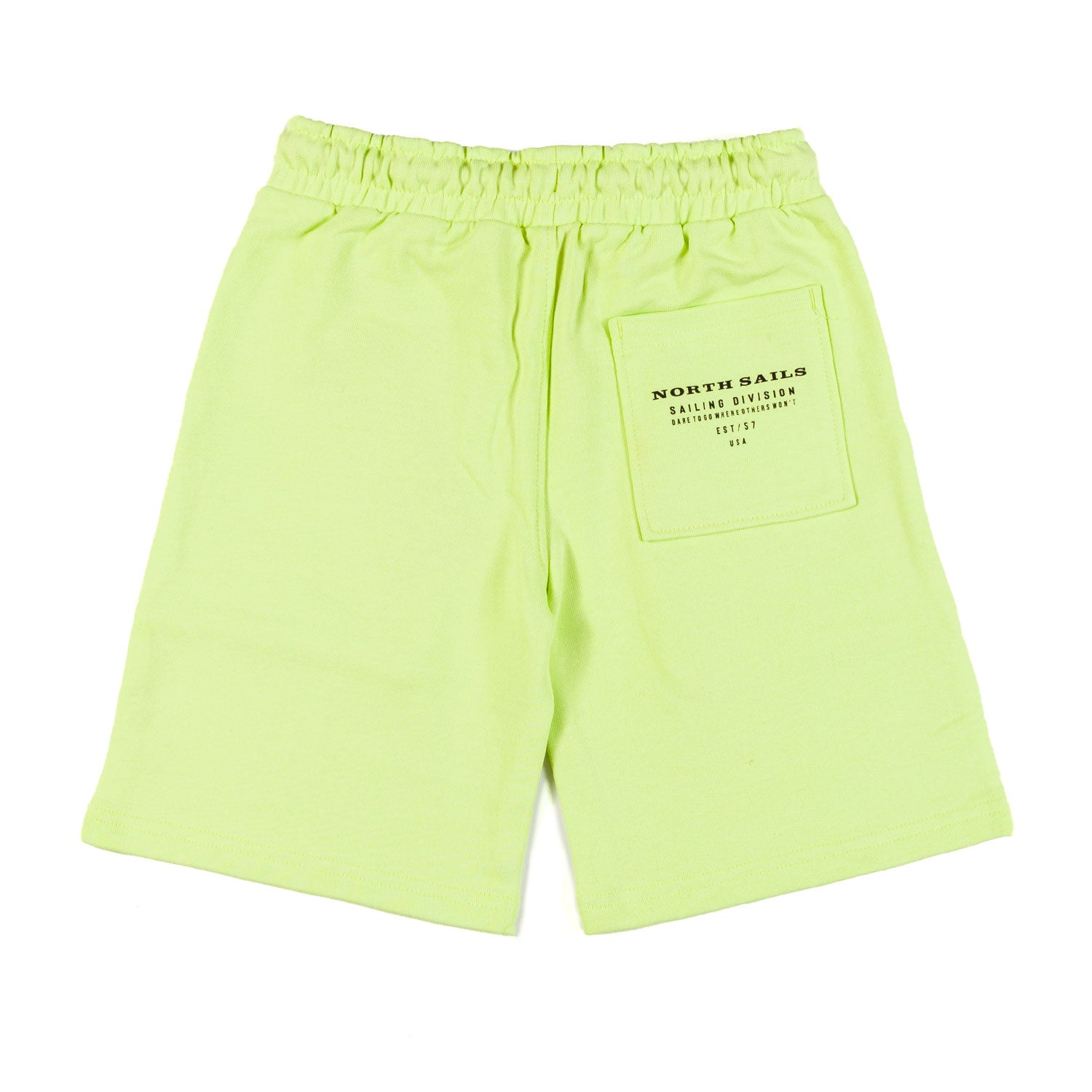SHORTS FELPA GIALLO FLUO CON LETTERING NERI - annameglio.com abbigliamento moda