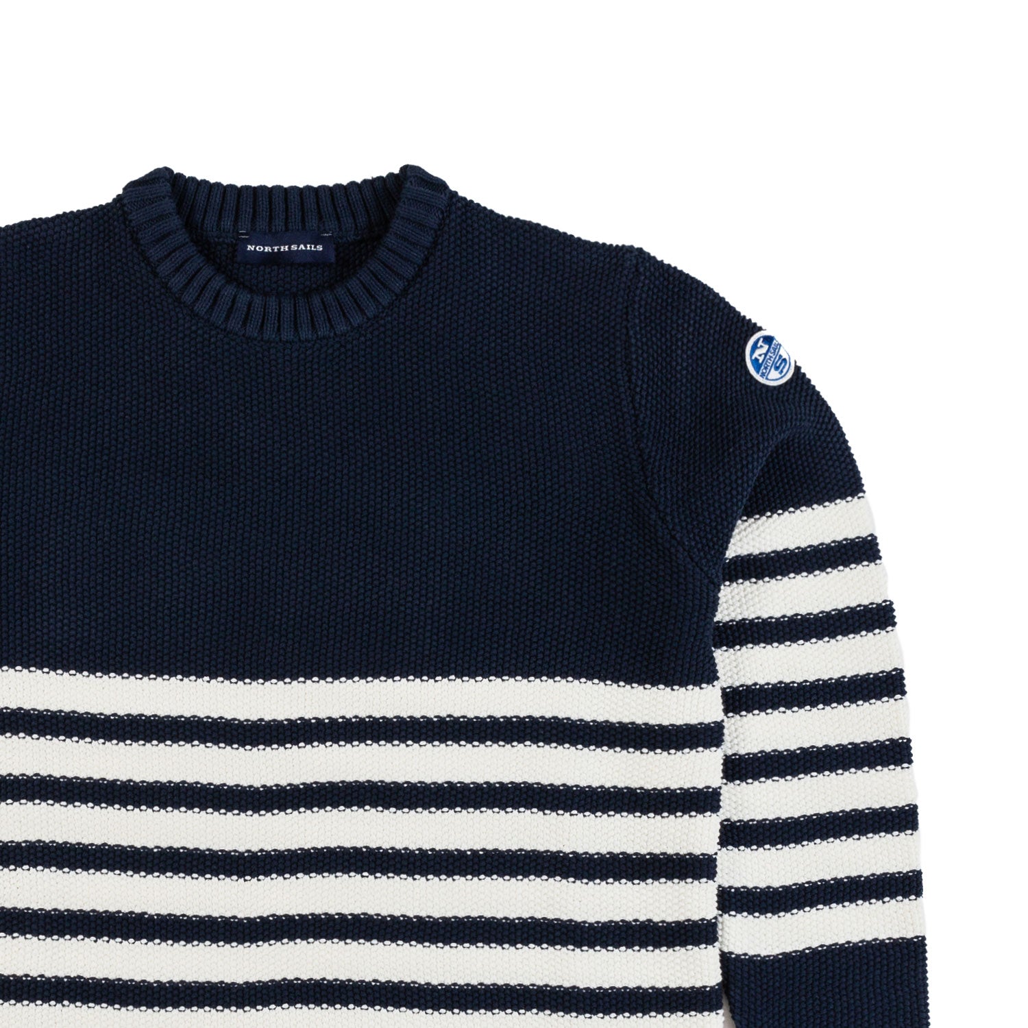 MAGLIONE BLU NAVY CON RIGHE BIANCHE - annameglio.com abbigliamento moda