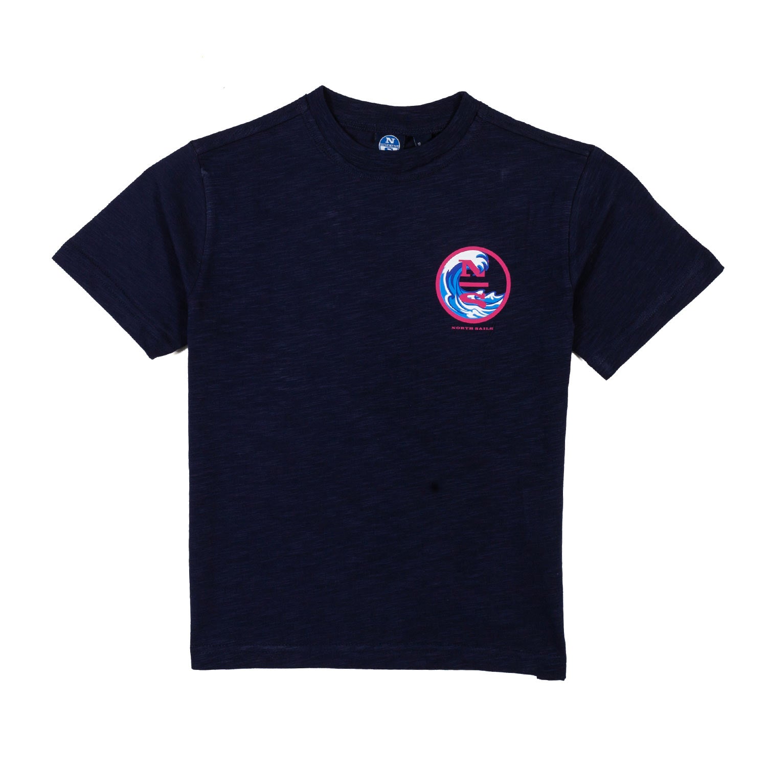 T-SHIRT BLU NOTTE CON STAMPE MULTICOLOR - annameglio.com abbigliamento moda