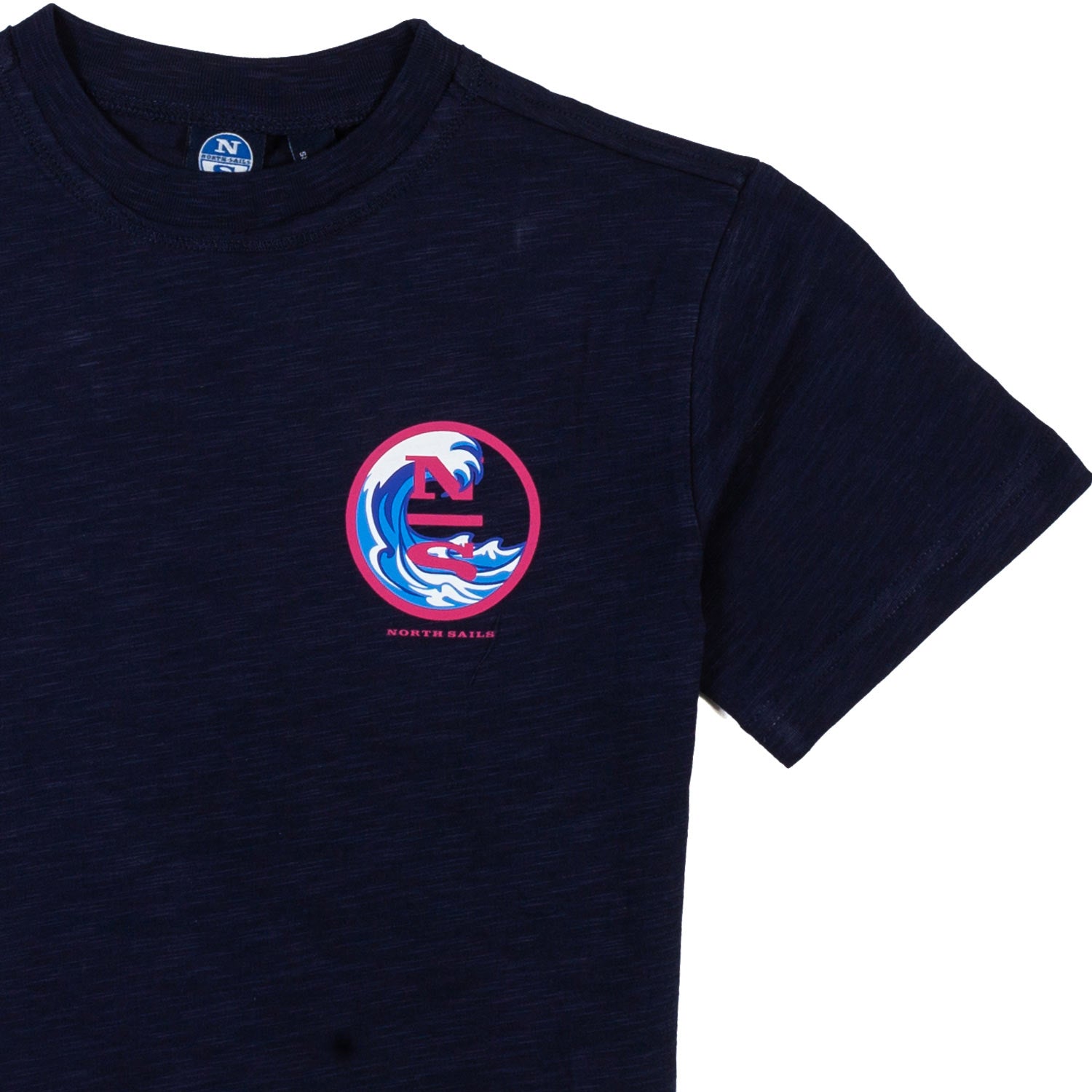 T-SHIRT BLU NOTTE CON STAMPE MULTICOLOR - annameglio.com abbigliamento moda