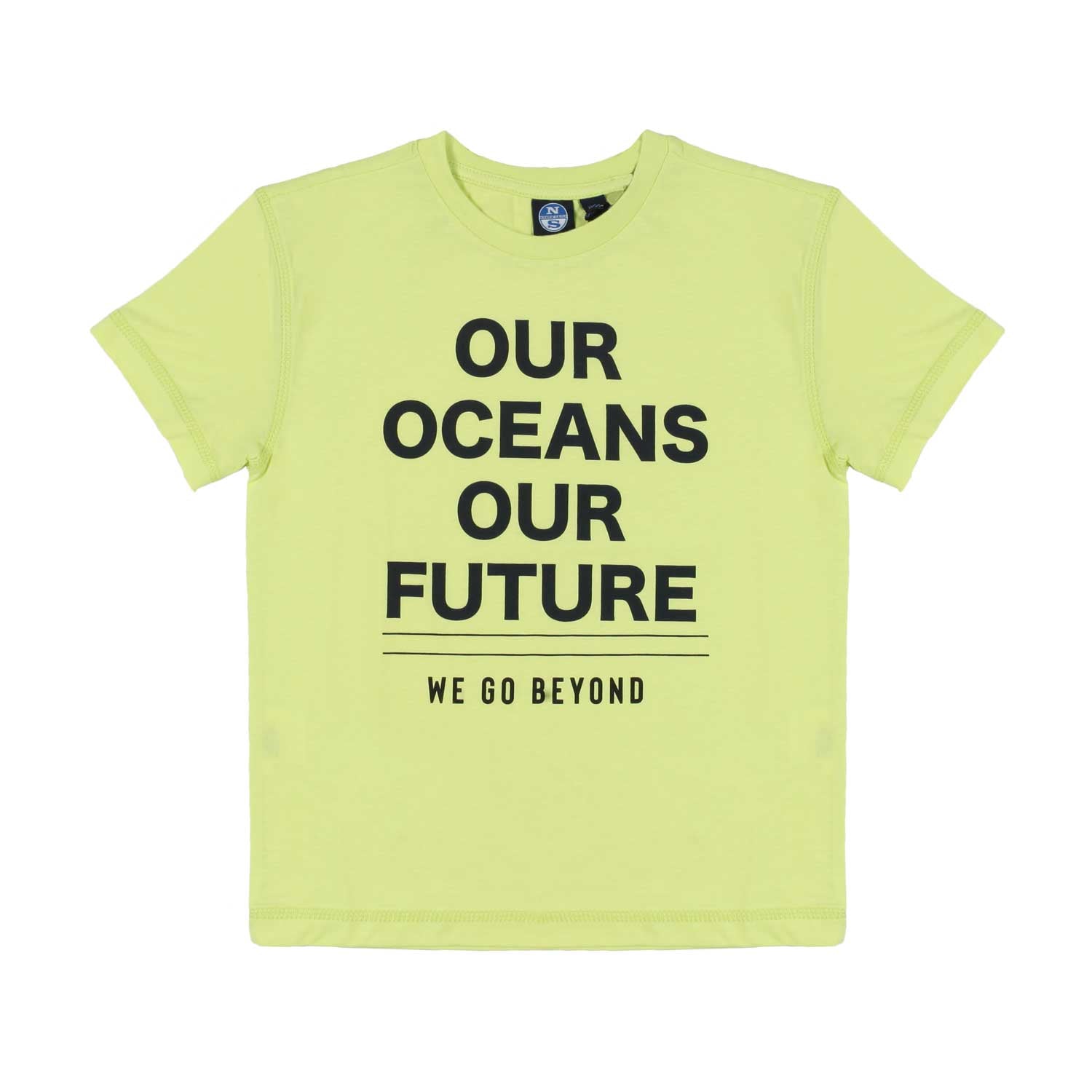 T-SHIRT GIALLO CITRINE CON LETTERING NERO - annameglio.com abbigliamento moda