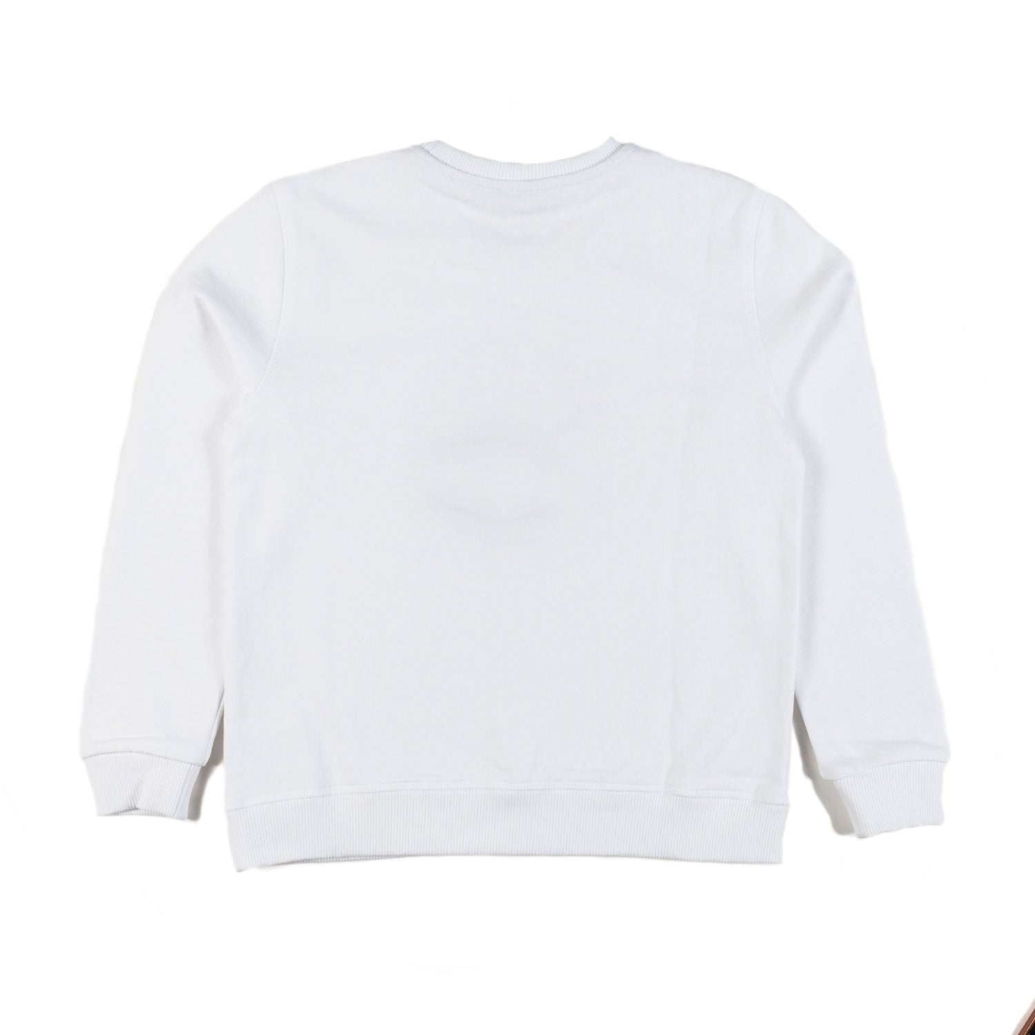 FELPA BIANCA CON MAXI LOGO AZZURRO - annameglio.com abbigliamento moda