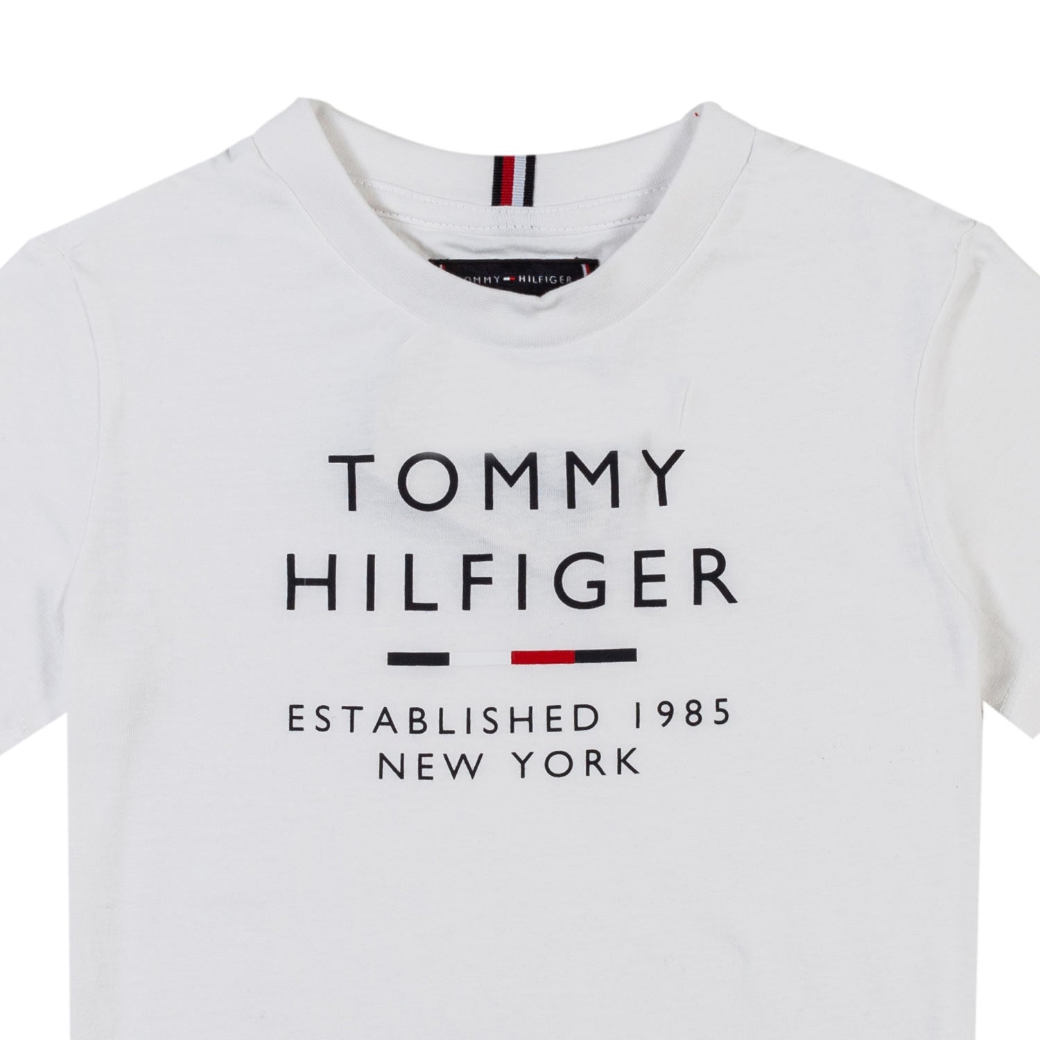 T-SHIRT BIANCA CON LOGO E LETTERING BLU NAVY - annameglio.com abbigliamento moda