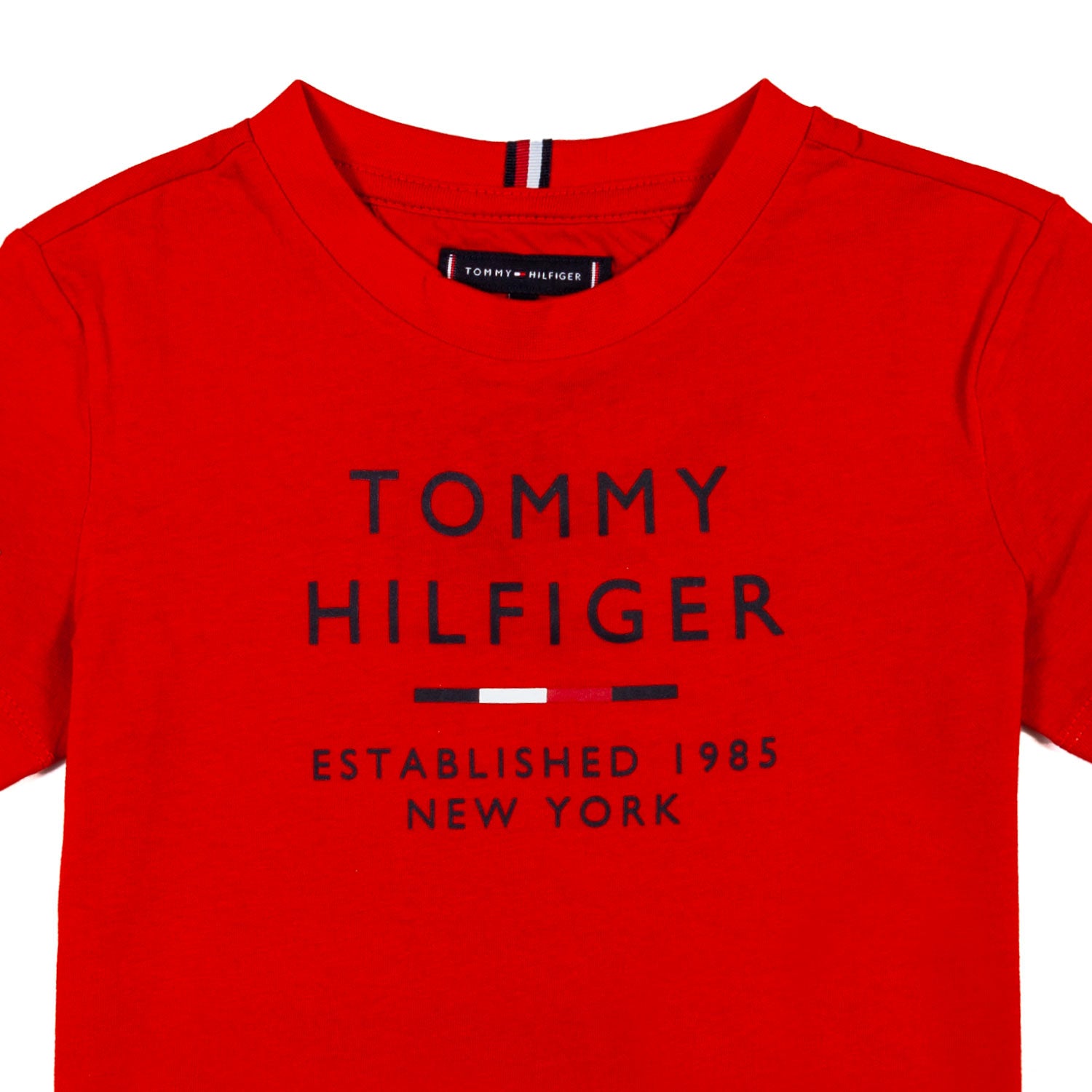 T-SHIRT ROSSA CON LOGO E LETTERING BLU NAVY - annameglio.com abbigliamento moda