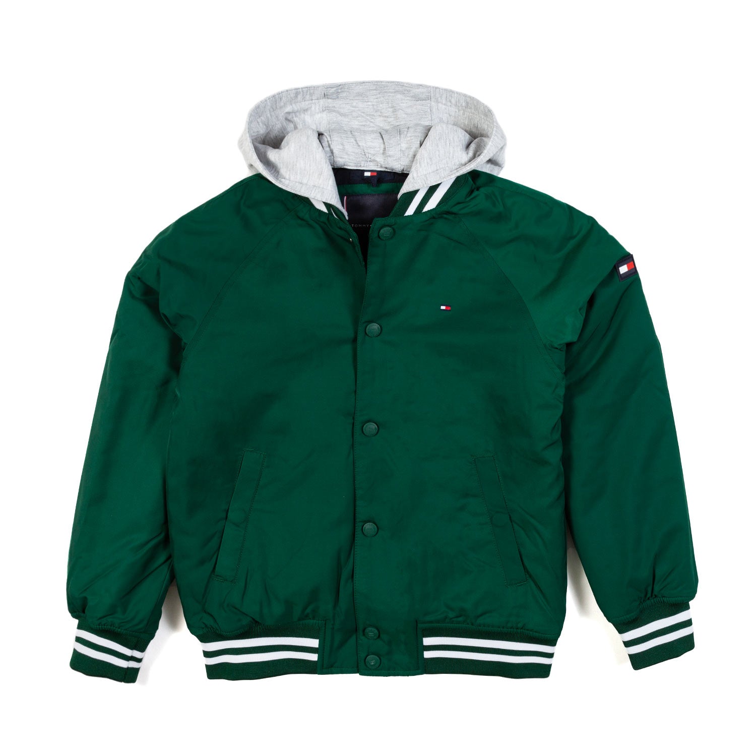 BOMBER VERDE PRATO CON CAPPUCCIO REMOVIBILE - annameglio.com abbigliamento moda