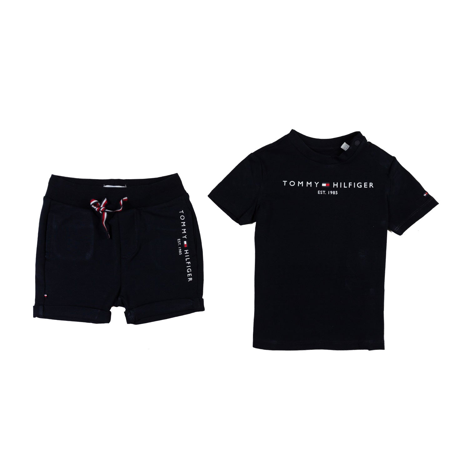 COMPLETINO T-SHIRT E SHORTS BLU NAVY BIMBO - annameglio.com abbigliamento moda