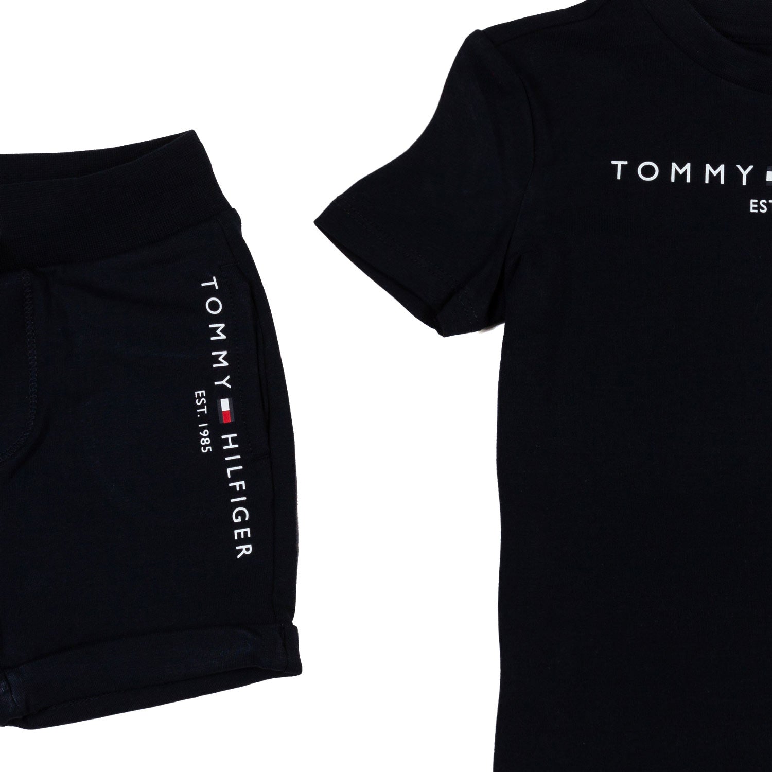 COMPLETINO T-SHIRT E SHORTS BLU NAVY BIMBO - annameglio.com abbigliamento moda