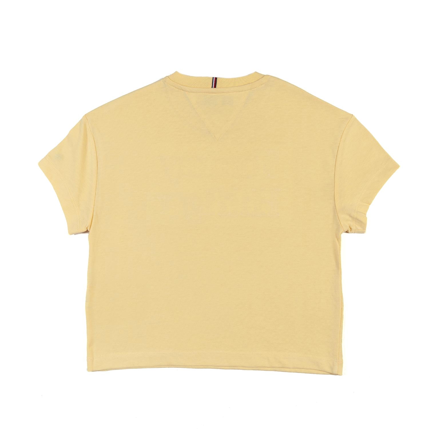 T-SHIRT CROP gialla CON LOGO RICAMATO - annameglio.com abbigliamento moda