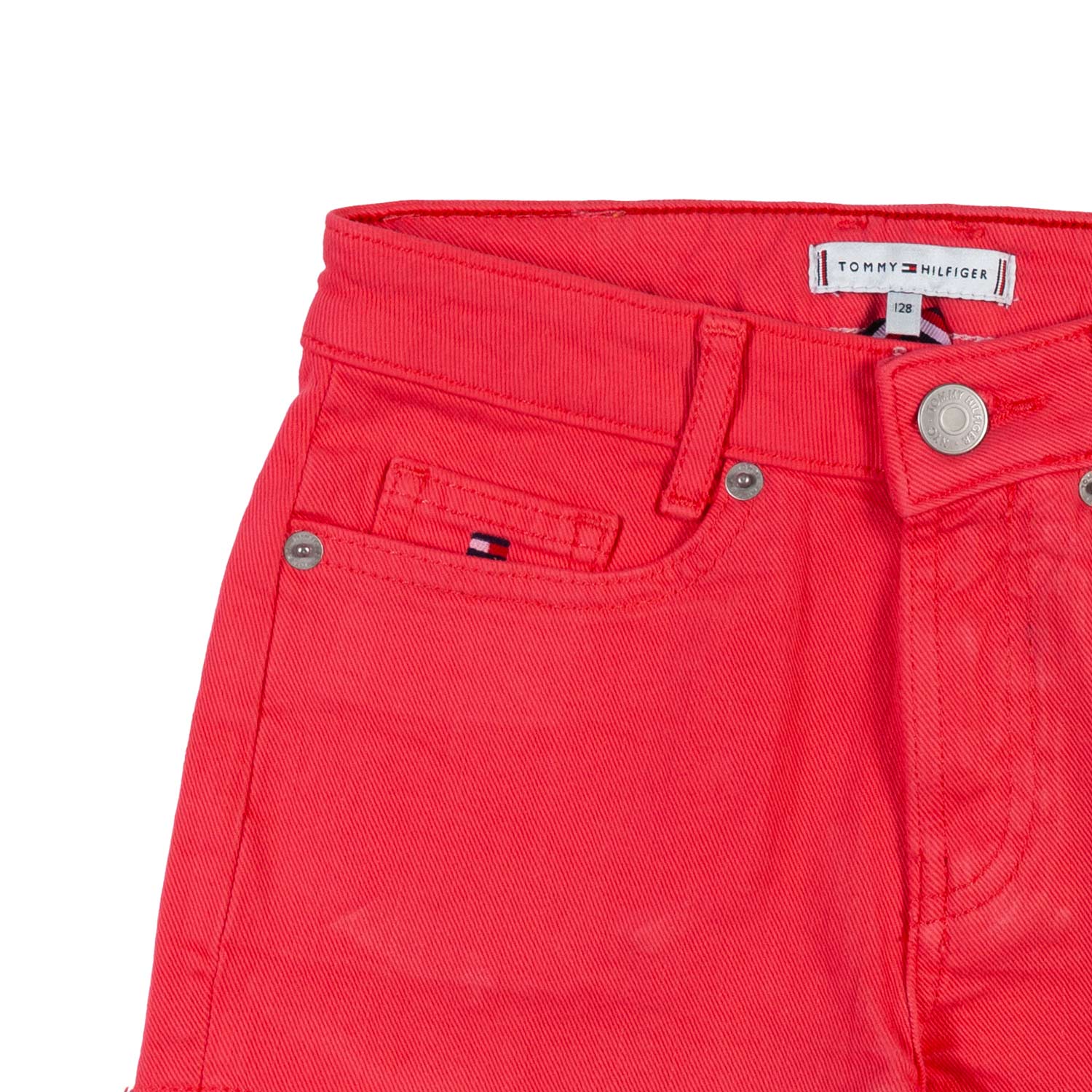 Pantaloncini rosa in denim elasticizzato - annameglio.com abbigliamento moda