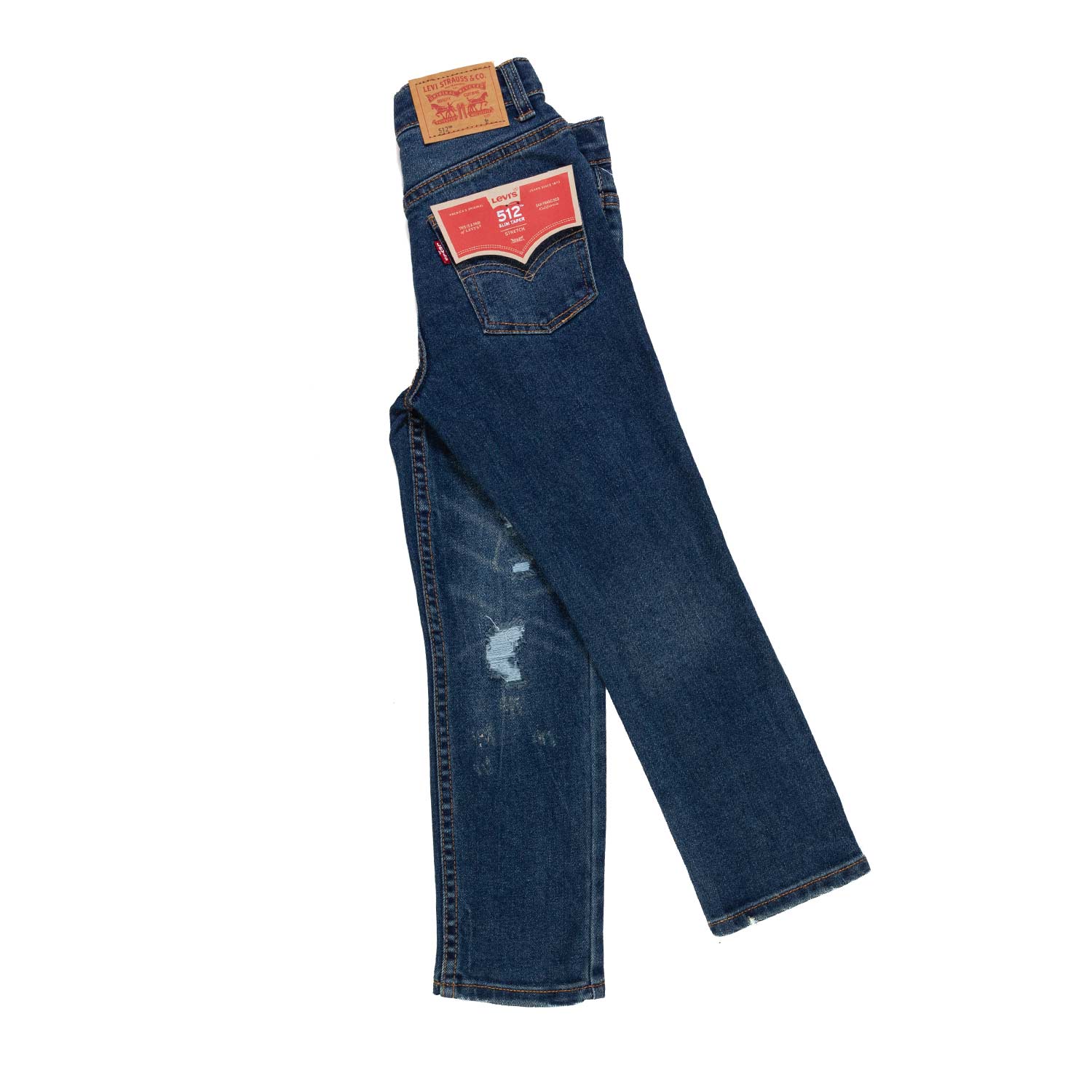 JEANS 512 BLU SCURO CON STRAPPI BAMBINO - annameglio.com abbigliamento moda