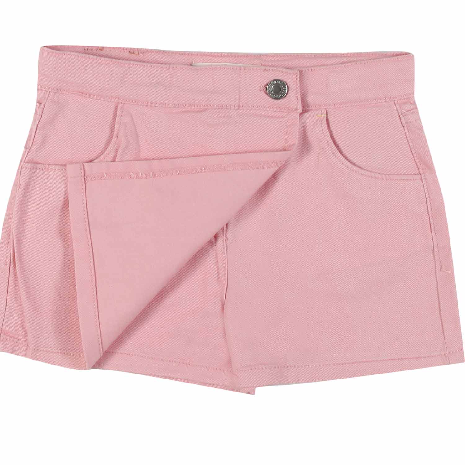 GONNA SHORTS IN DENIM ROSA BAMBINA - annameglio.com abbigliamento moda