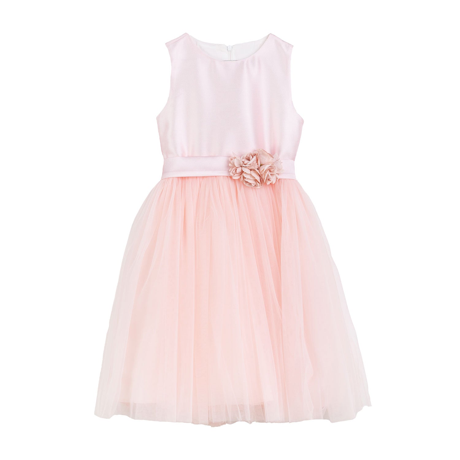 ABITO ROSA CON SPILLA FIORE ROSA BAMBINA - annameglio.com abbigliamento moda