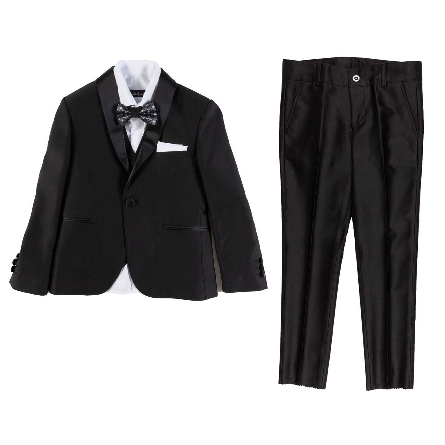 COMPLETO NERO CON CAMICIA BIANCA BAMBINO - annameglio.com abbigliamento moda