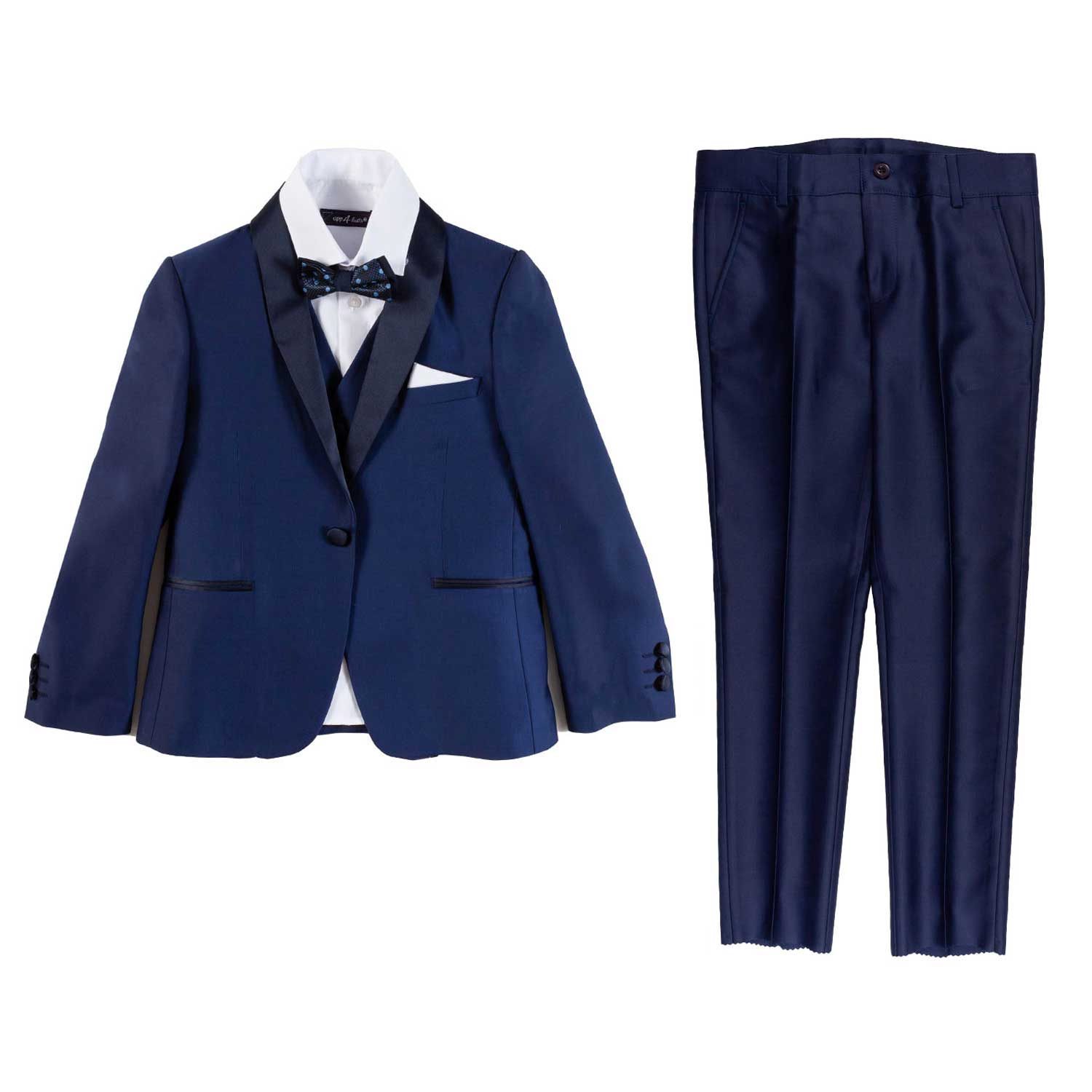 COMPLETO BLU CON CAMICIA BIANCA BAMBINO E TEENAGER - annameglio.com abbigliamento moda