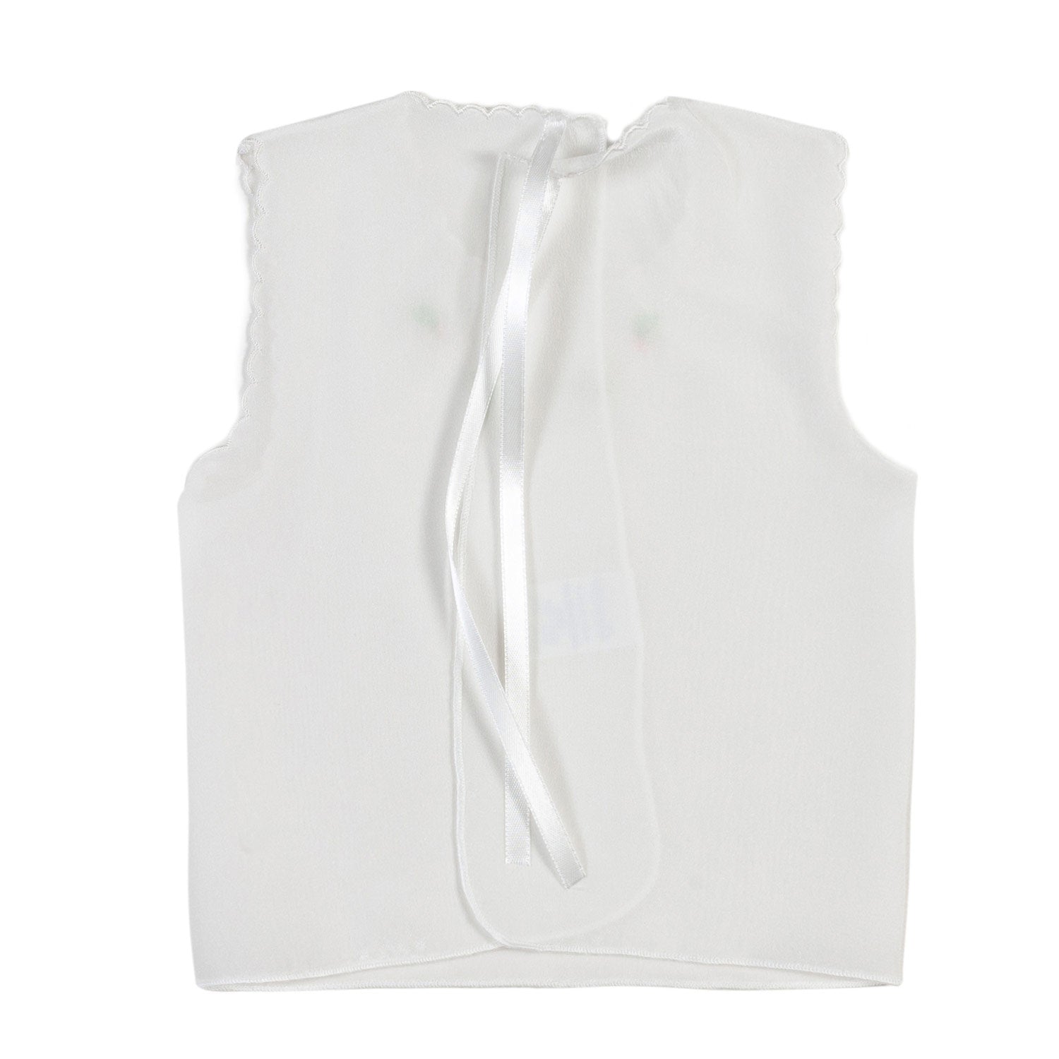 CAMICINO BIANCO PANNA CON RICAMI CELESTI NEONATO - annameglio.com abbigliamento moda