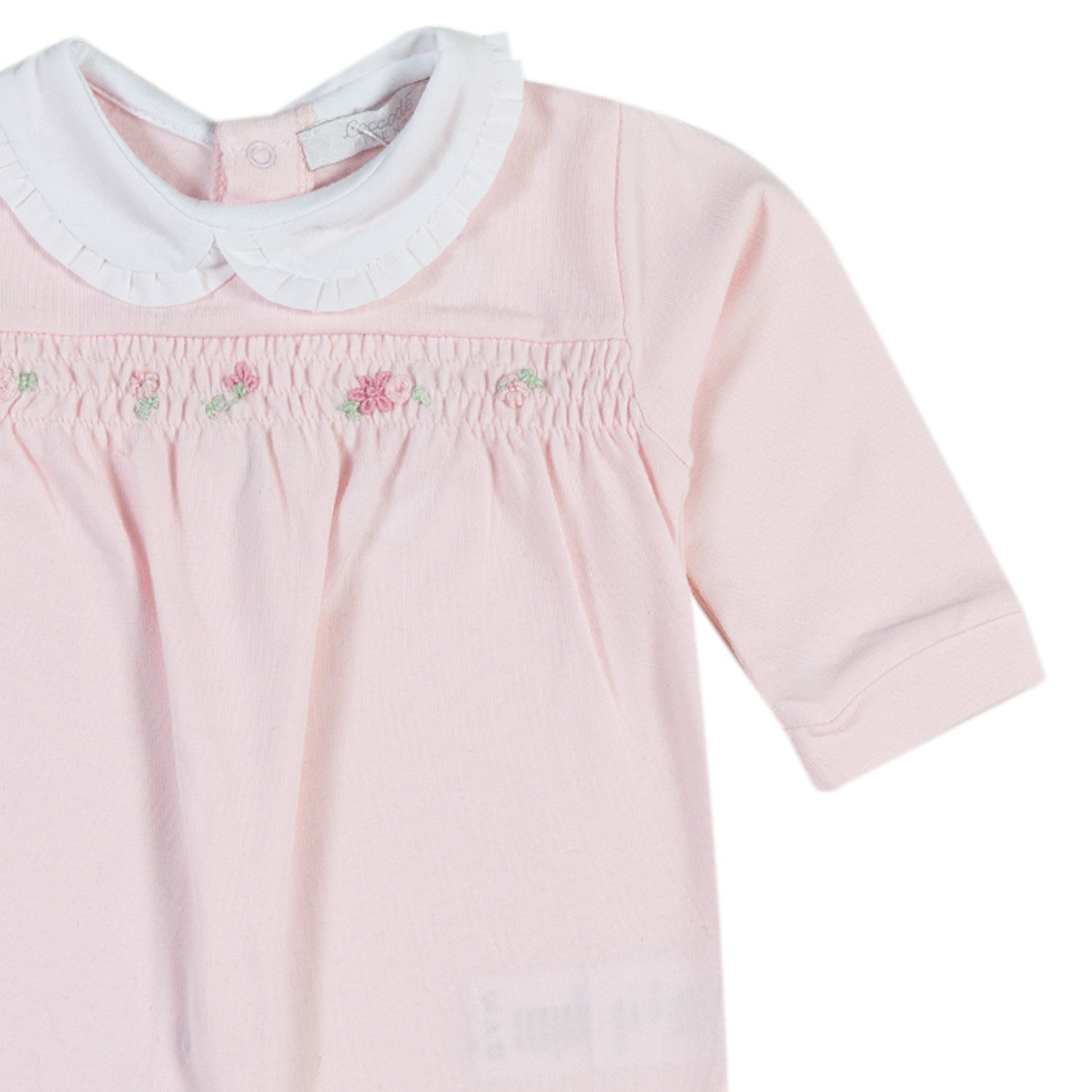 TUTINA ROSA CON FIORELLINI RICAMATI NEONATA - annameglio.com abbigliamento moda