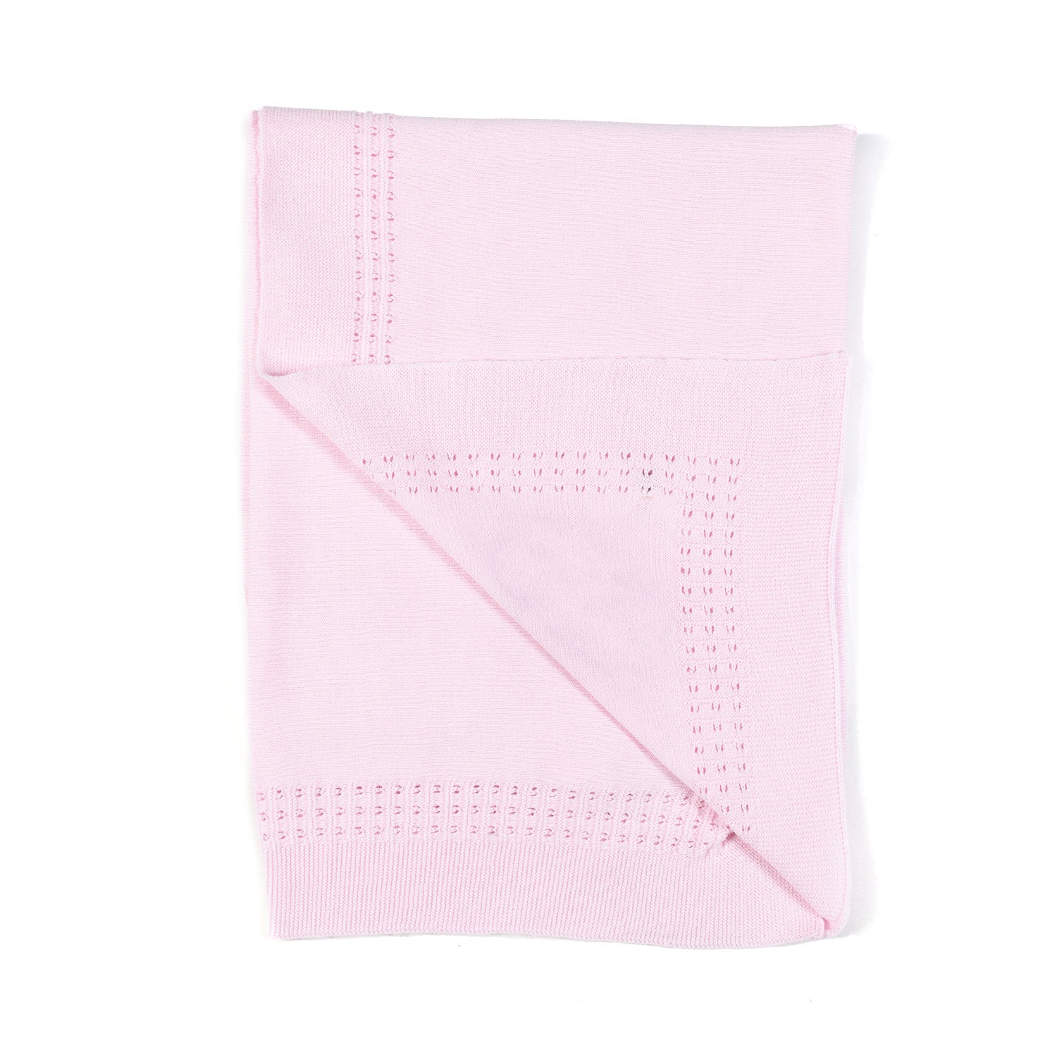 COPERTA TRICOT ROSA CON FIOCCHETTO NEONATA - annameglio.com abbigliamento moda