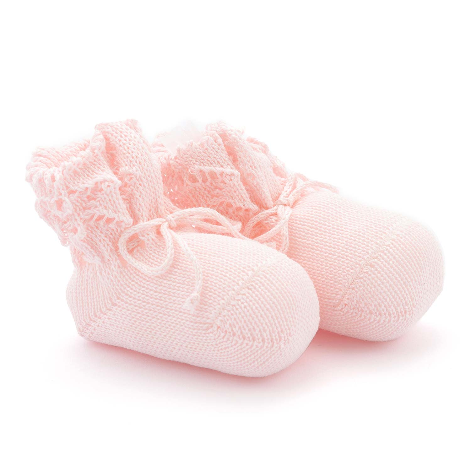 SCARPINA NASCITA IN TRICOT ROSA NEONATA - annameglio.com abbigliamento moda