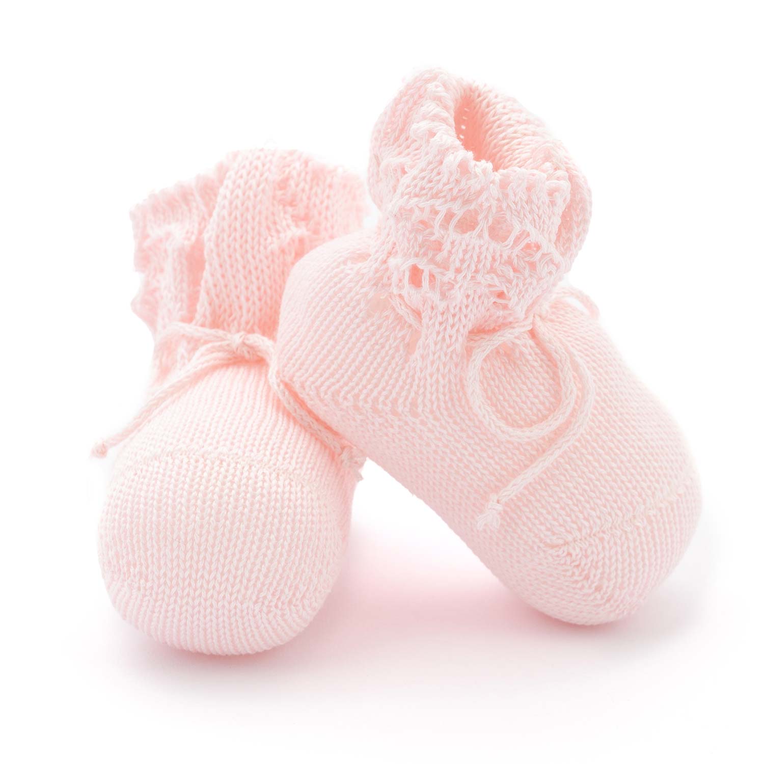 SCARPINA NASCITA IN TRICOT ROSA NEONATA - annameglio.com abbigliamento moda