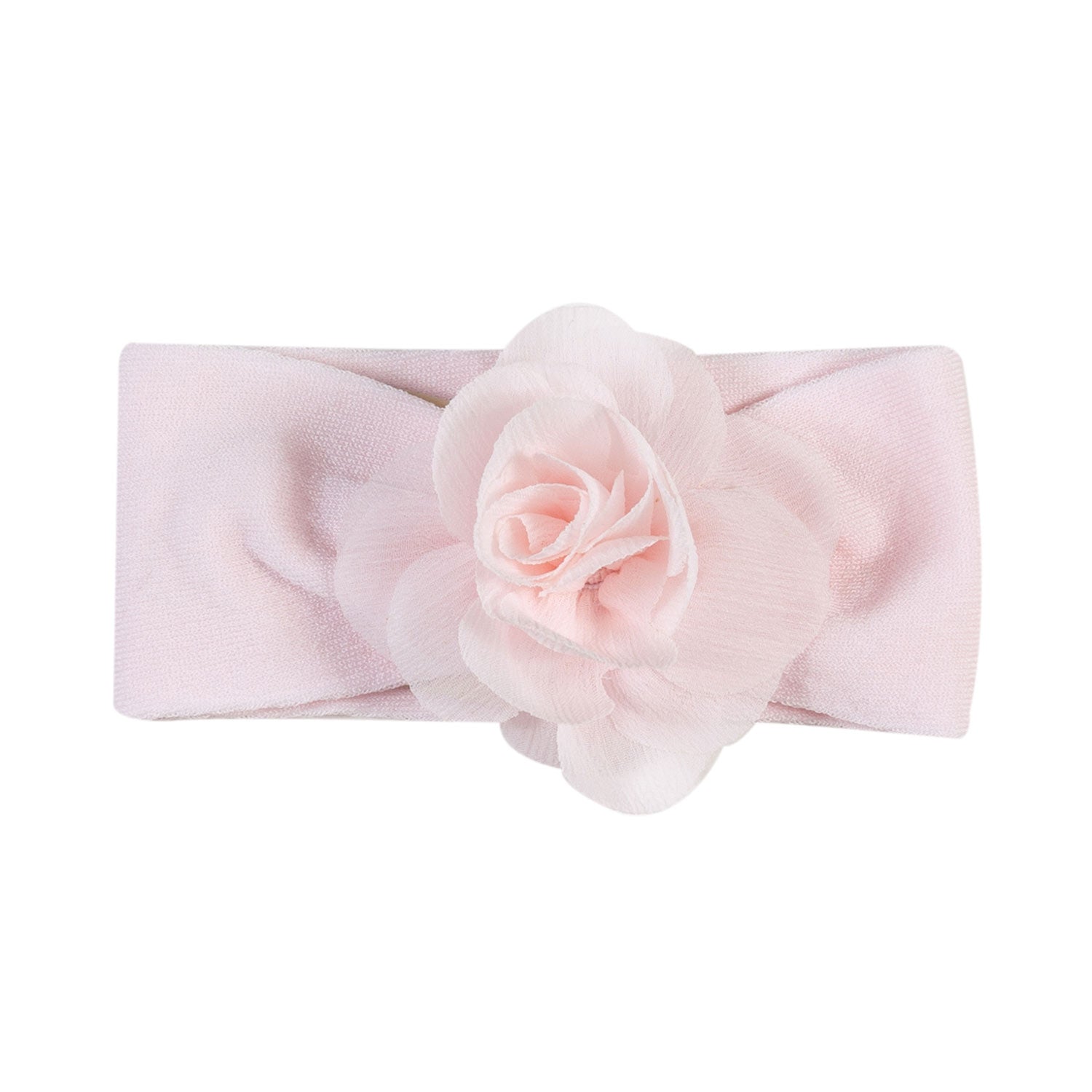 FASCIA CAPELLI ROSA CON FIORE NEONATA - annameglio.com abbigliamento moda