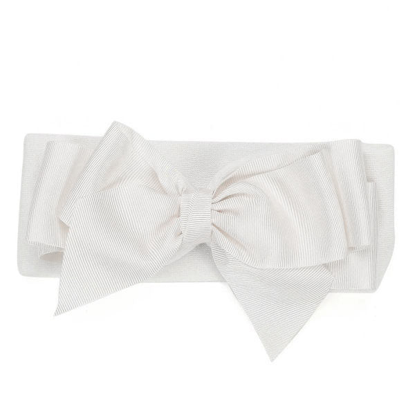 FASCIA CAPELLI BIANCA CON FIOCCO NEONATA - annameglio.com abbigliamento moda