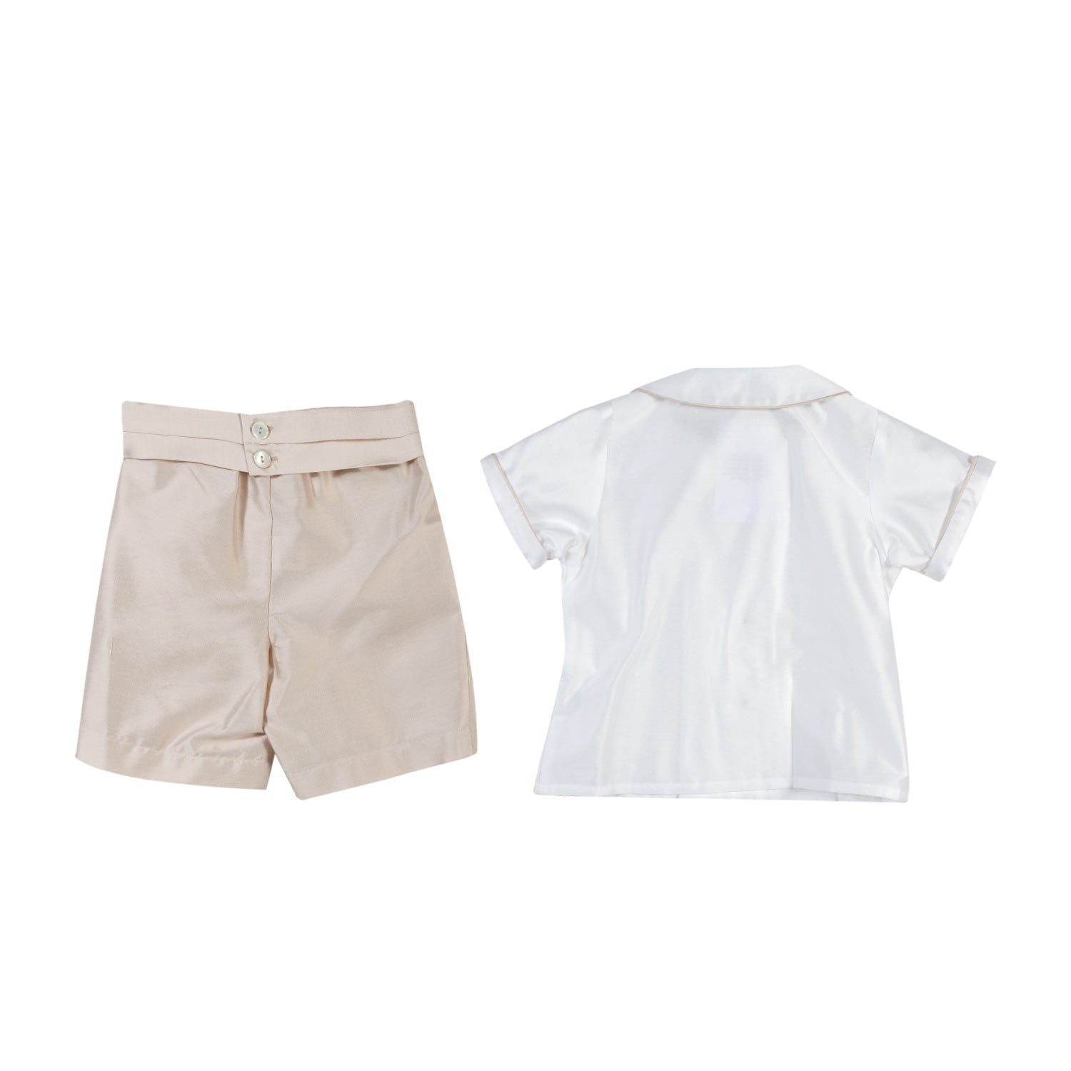 COMPLETINO CERIMONIA BIANCO E BEIGE NEONATO - annameglio.com abbigliamento moda