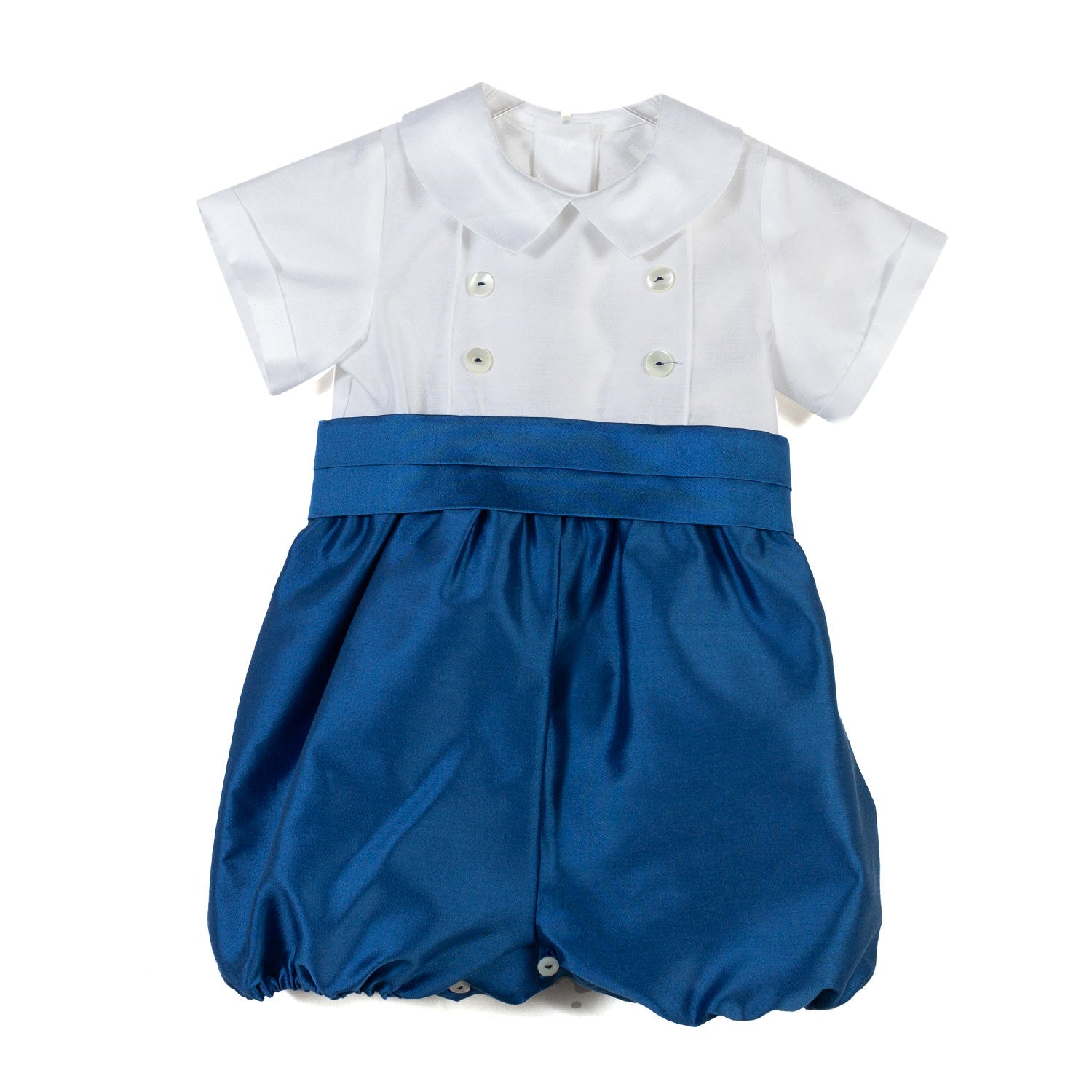 PAGLIACCETTO CERIMONIA BIANCO E BLU INDACO - annameglio.com abbigliamento moda