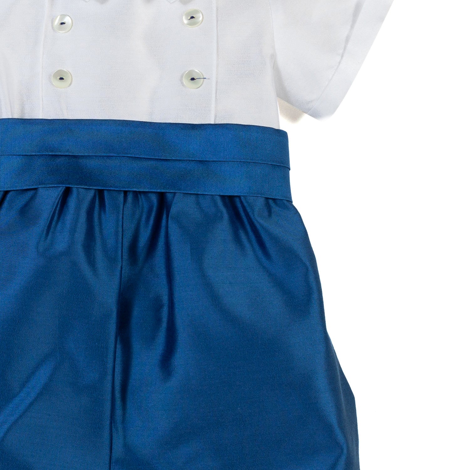 PAGLIACCETTO CERIMONIA BIANCO E BLU INDACO - annameglio.com abbigliamento moda