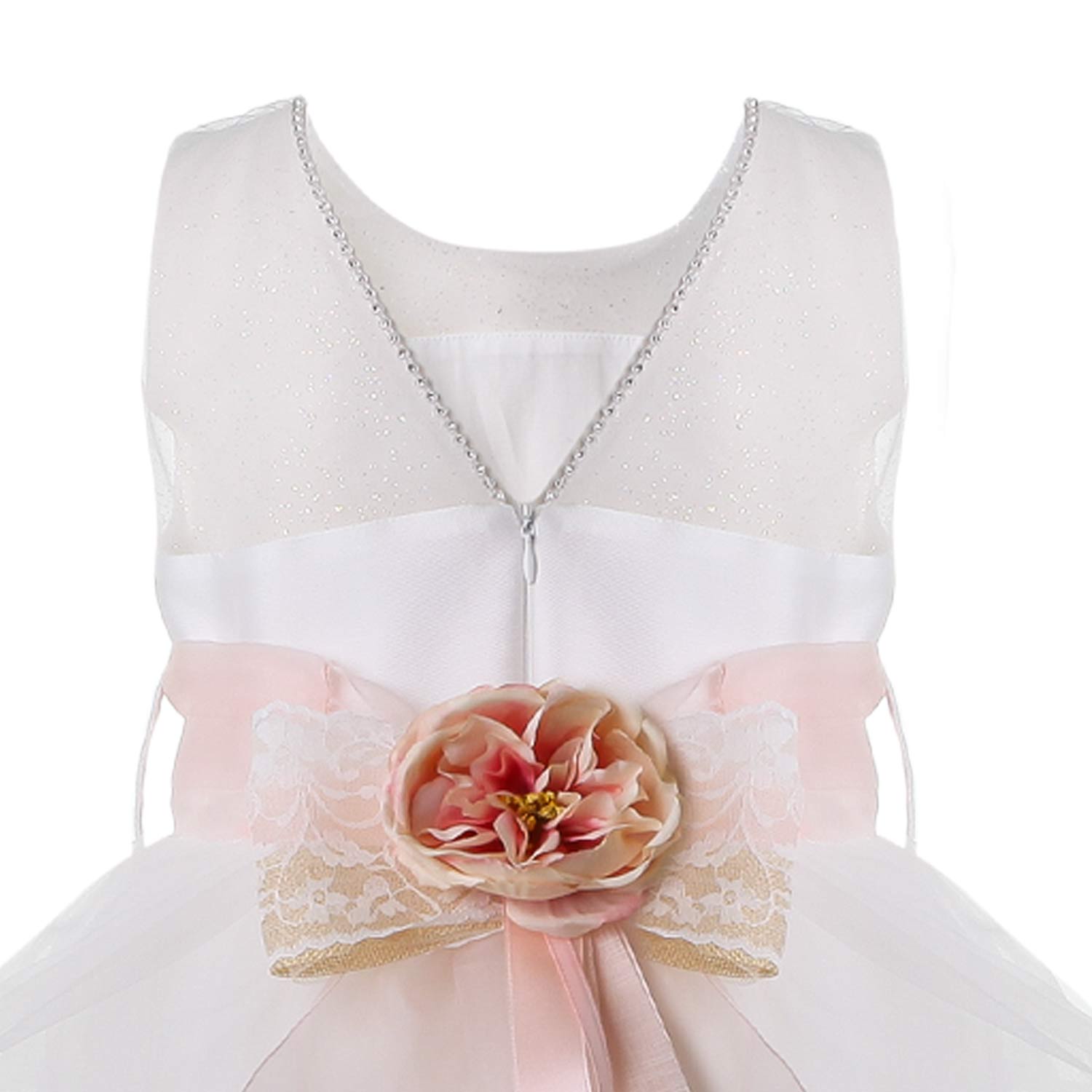 ABITO TULLE BIANCO A BALZE CON CINTA ROSA - annameglio.com abbigliamento moda