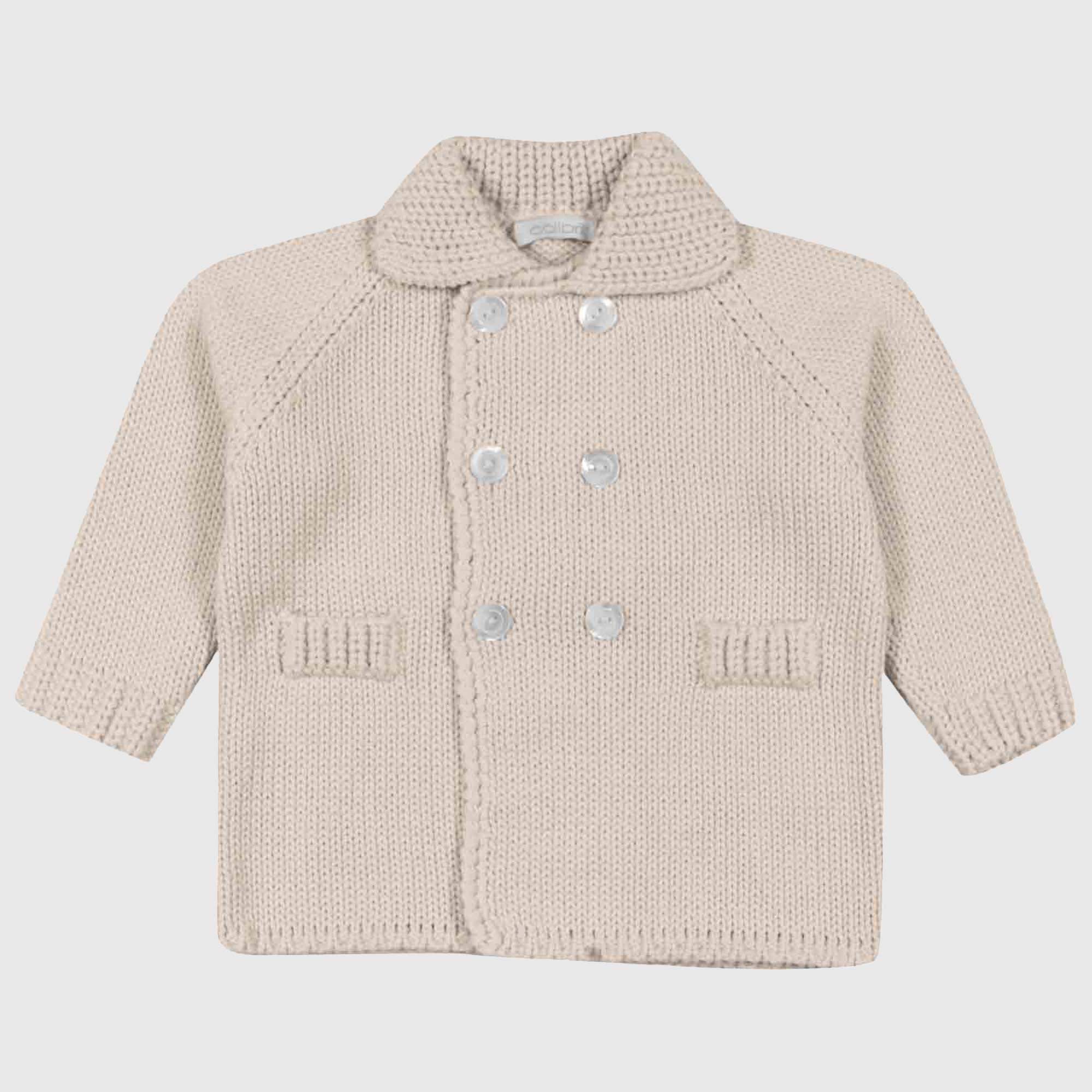 GIACCA COTONE A MAGLIA BEIGE CORDA NEONATO - annameglio.com abbigliamento moda
