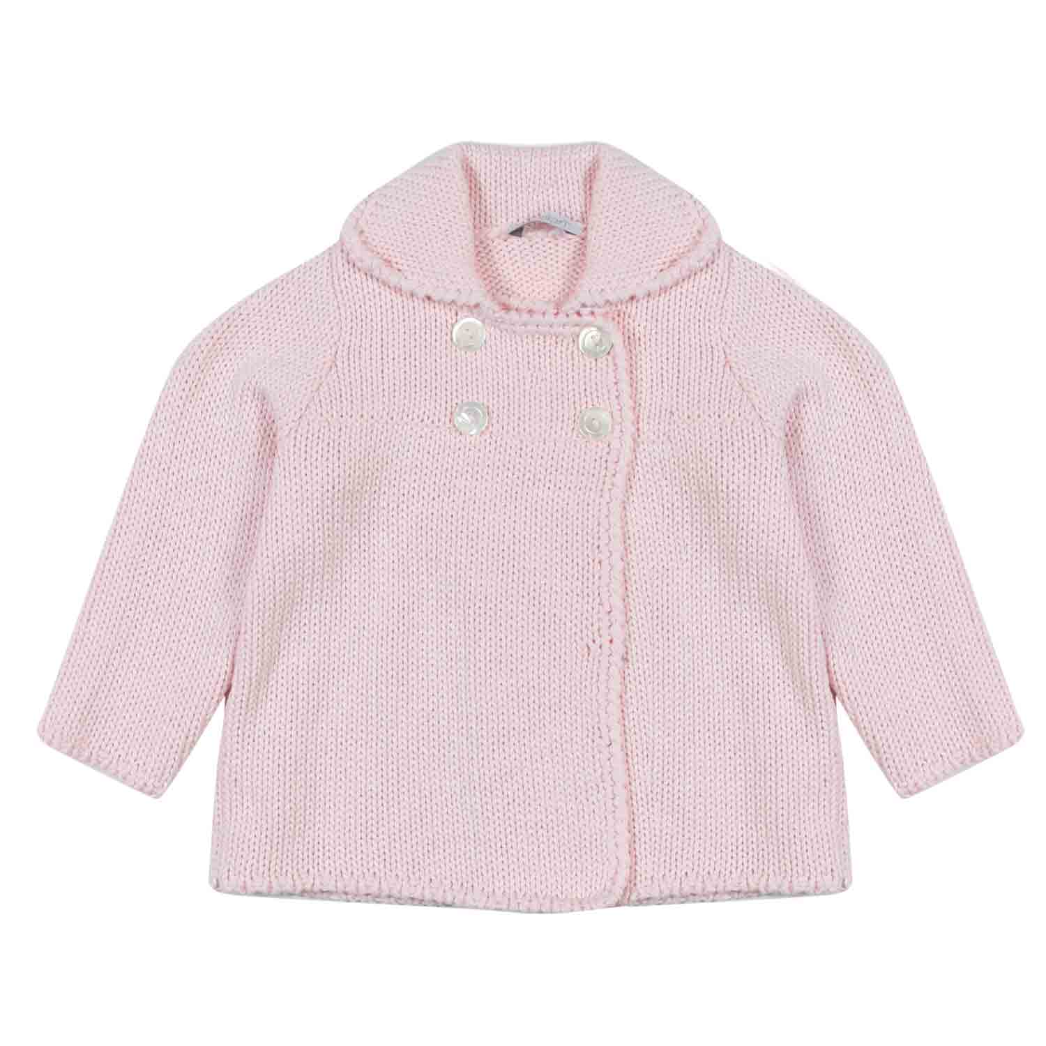 CAPPOTTINO COTONE A MAGLIA ROSA NEONATA - annameglio.com abbigliamento moda