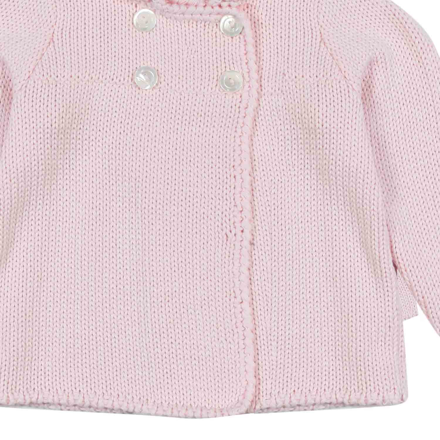 CAPPOTTINO COTONE A MAGLIA ROSA NEONATA - annameglio.com abbigliamento moda