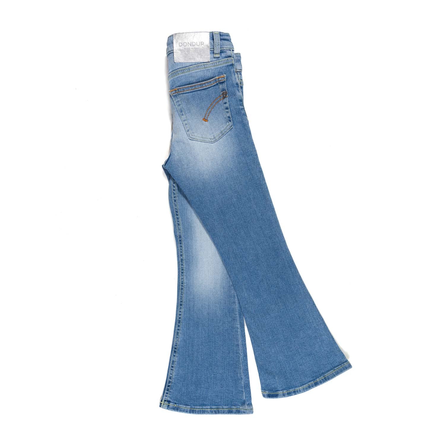 JEANS BLU MEDIO A ZAMPA BAMBINA E TEENAGER - annameglio.com abbigliamento moda
