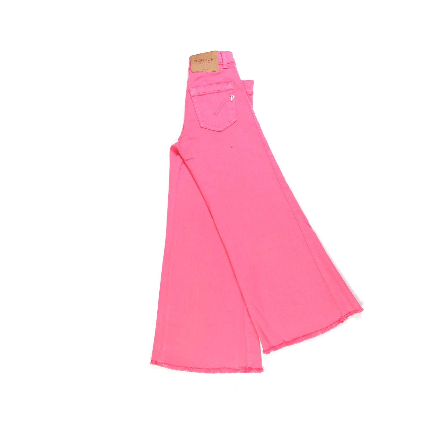 JEANS FLARE LOOSE FIT FUCSIA BAMBINA E TEENAGER - annameglio.com abbigliamento moda