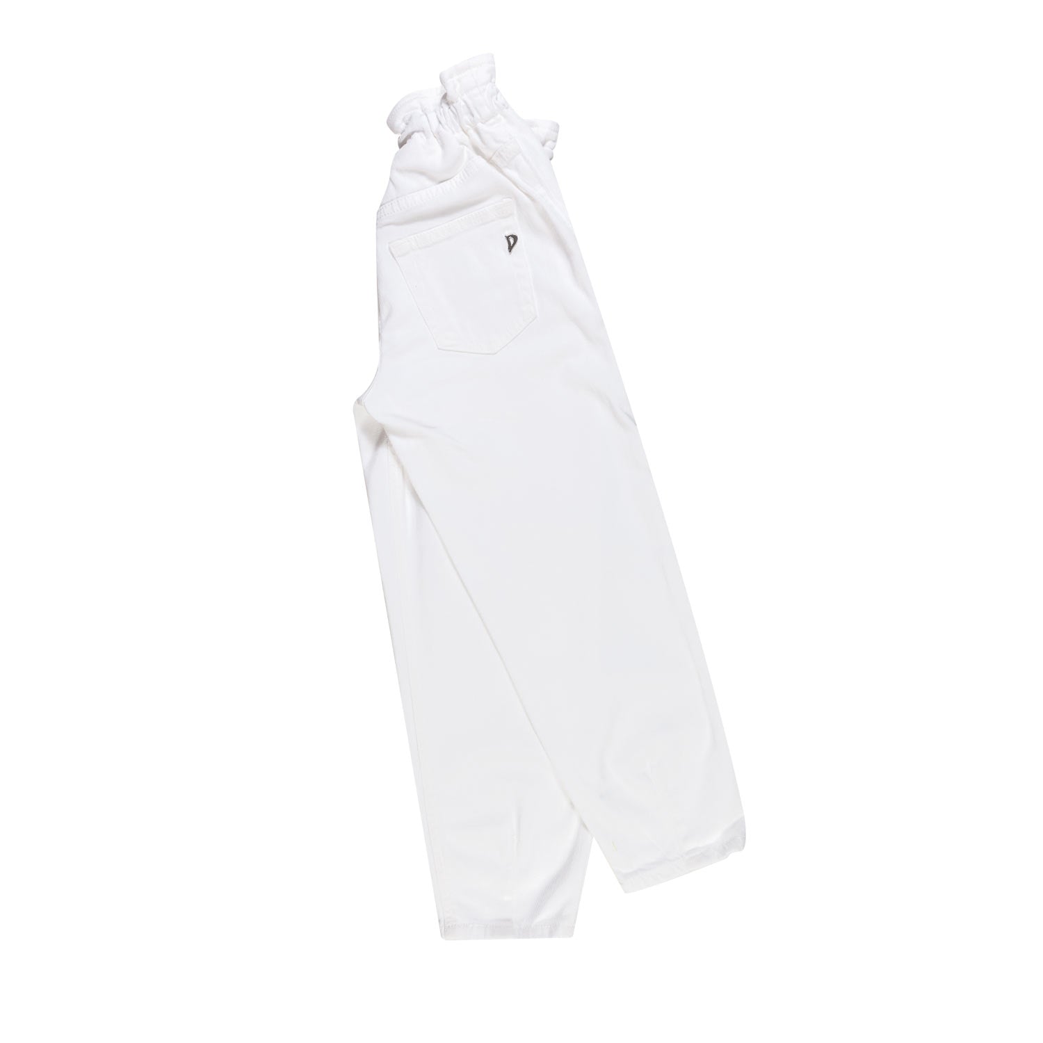 JEANS PAPERBAG LOOSE FIT BIANCO BAMBINA E TEENAGER - annameglio.com abbigliamento moda