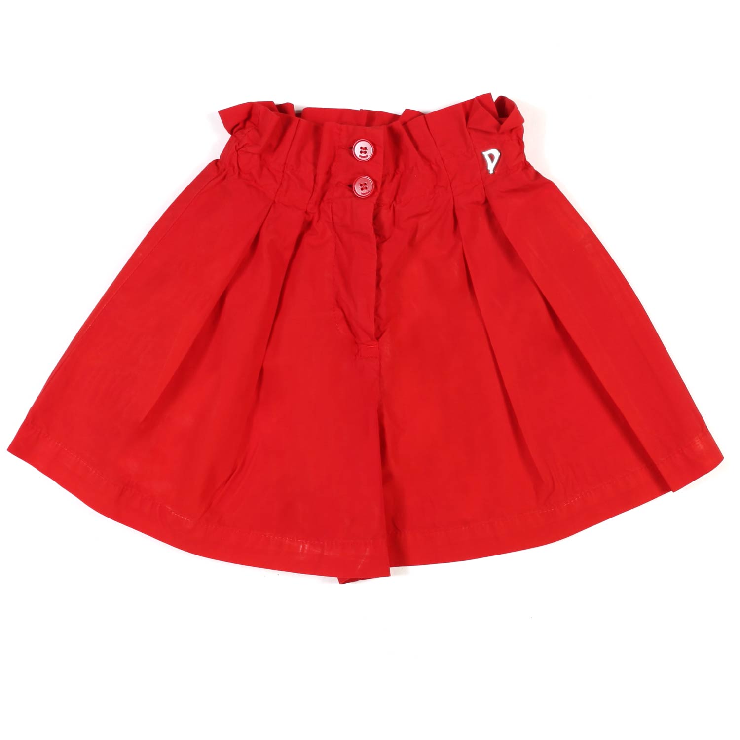 SHORTS ROSSI A PIEGHE BAMBINA E RAGAZZA - annameglio.com abbigliamento moda