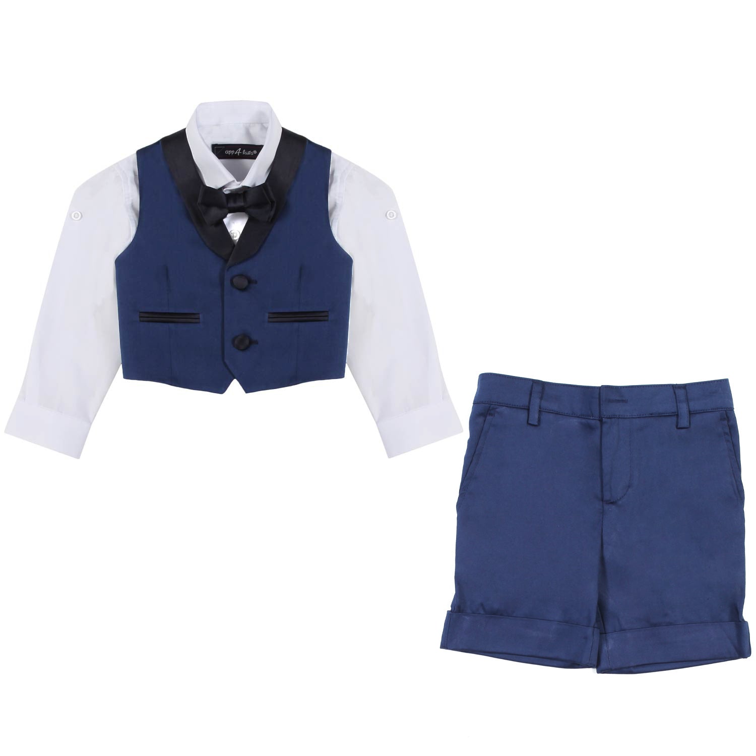 COMPLETO BLU INDACO CON BERMUDA BAMBINO - annameglio.com abbigliamento moda