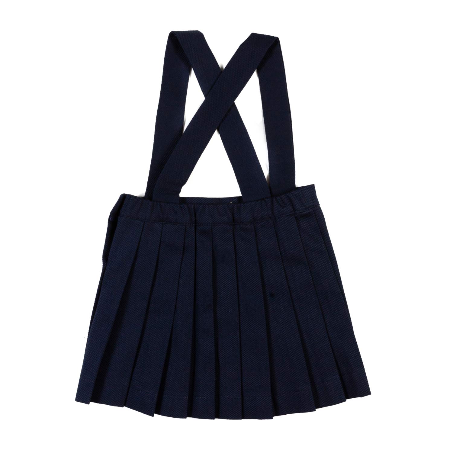 GONNA PIQUET BLU NAVY CON BRETELLE BAMBINA - annameglio.com abbigliamento moda