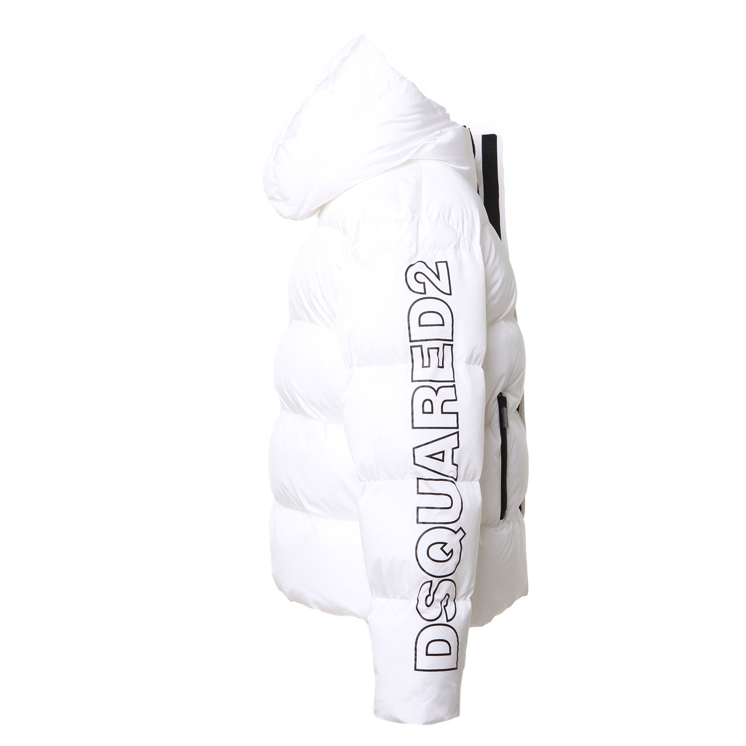 Giubbotto unisex bianco con logo Dsquared2 nero - annameglio.com abbigliamento moda