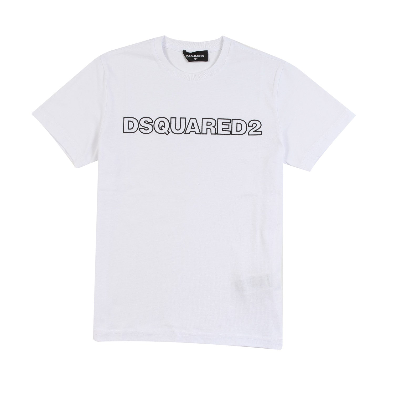 T-shirt unisex bianca con logo Dsquared2 nero - annameglio.com abbigliamento moda