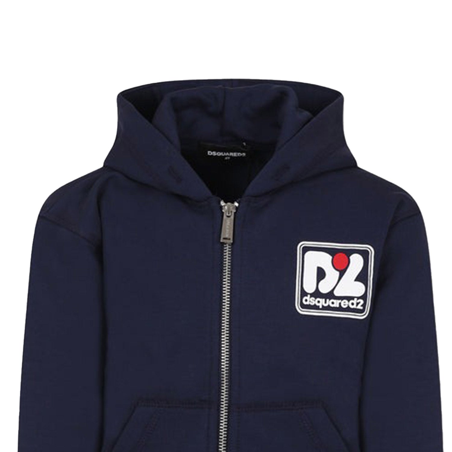 Felpa hoodie Dsquared2 blu con logo bianco - annameglio.com abbigliamento moda