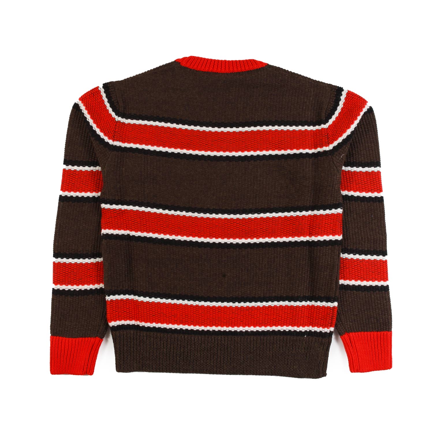 Maglione marrone a strisce rosse Bambino e Ragazzo - annameglio.com abbigliamento moda